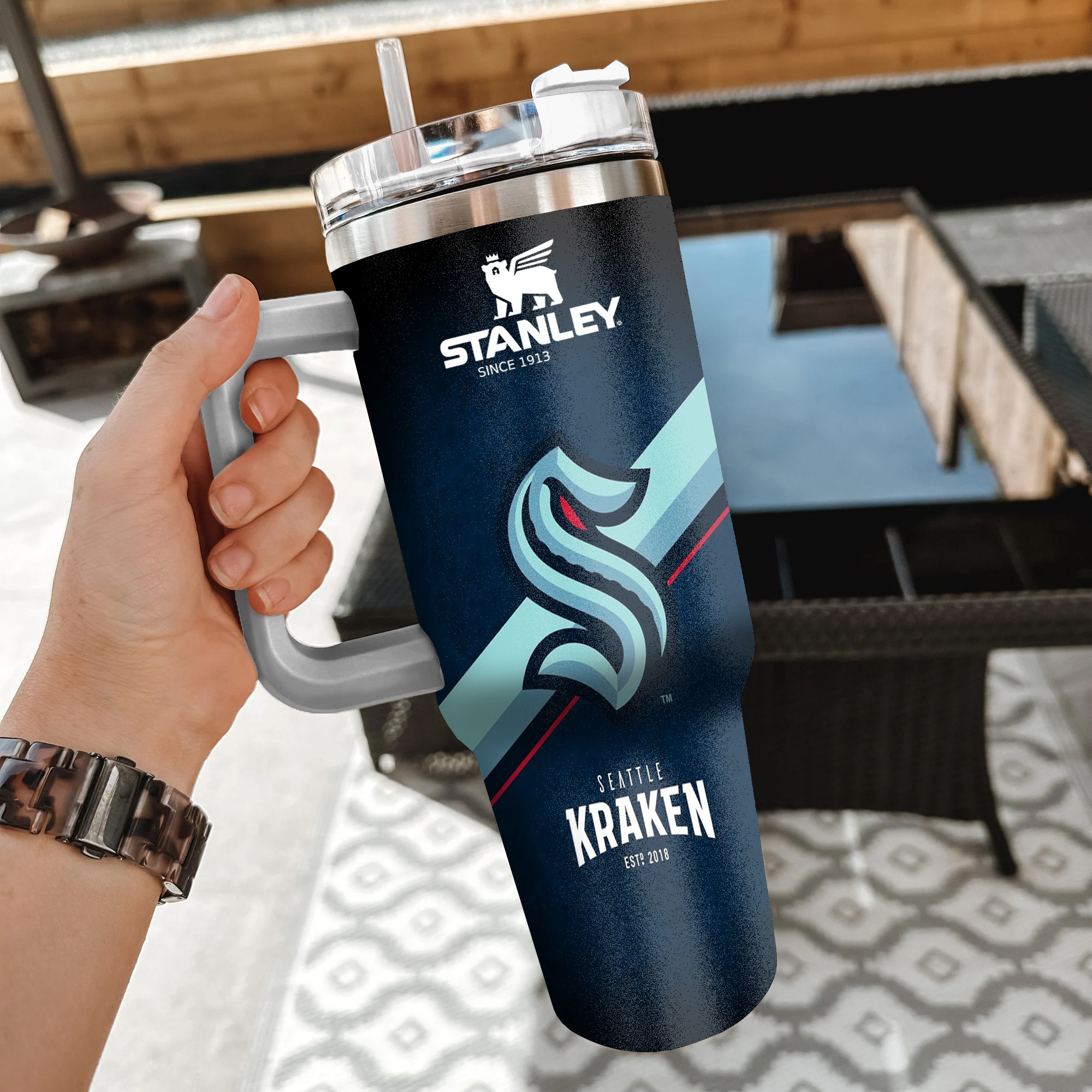 NHL Seattle Kraken Custom Stanley Cup 40 oz 30 oz Tumbler With Handle