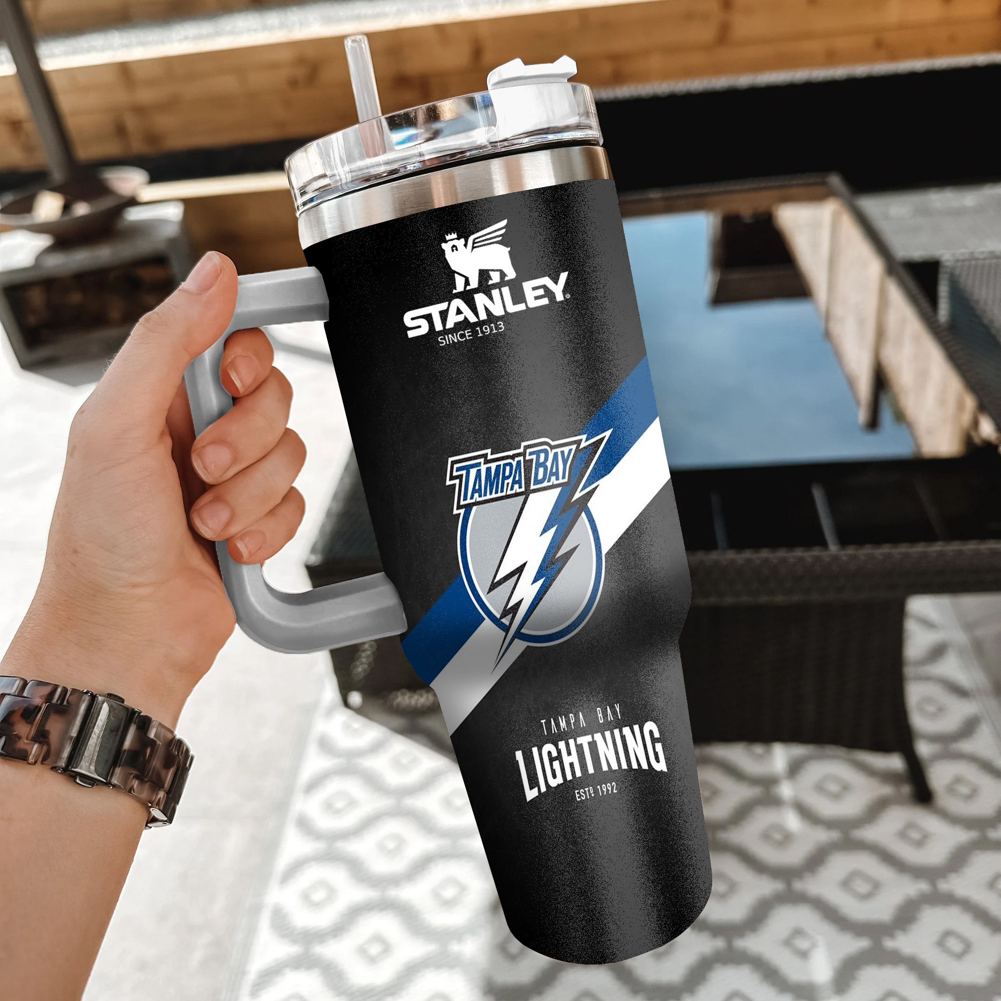 NHL Tampa Bay Lightning Custom Stanley Cup 40 oz 30 oz Tumbler With Handle