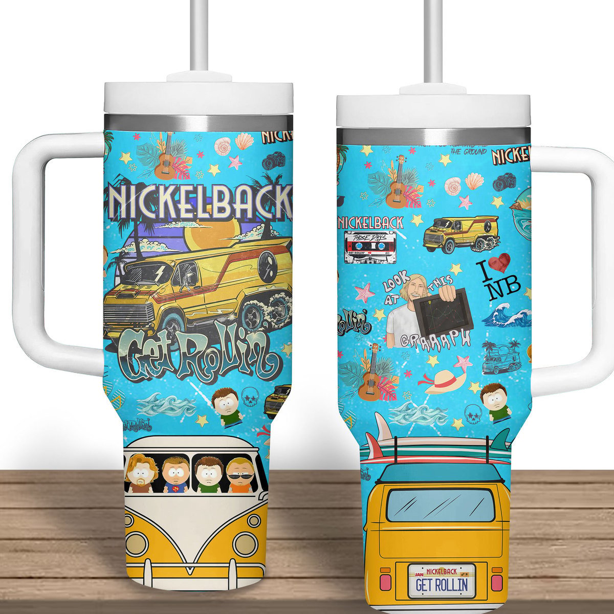 Nickelback Music Custom Stanley Cup 40 oz 30 oz Tumbler With Handle