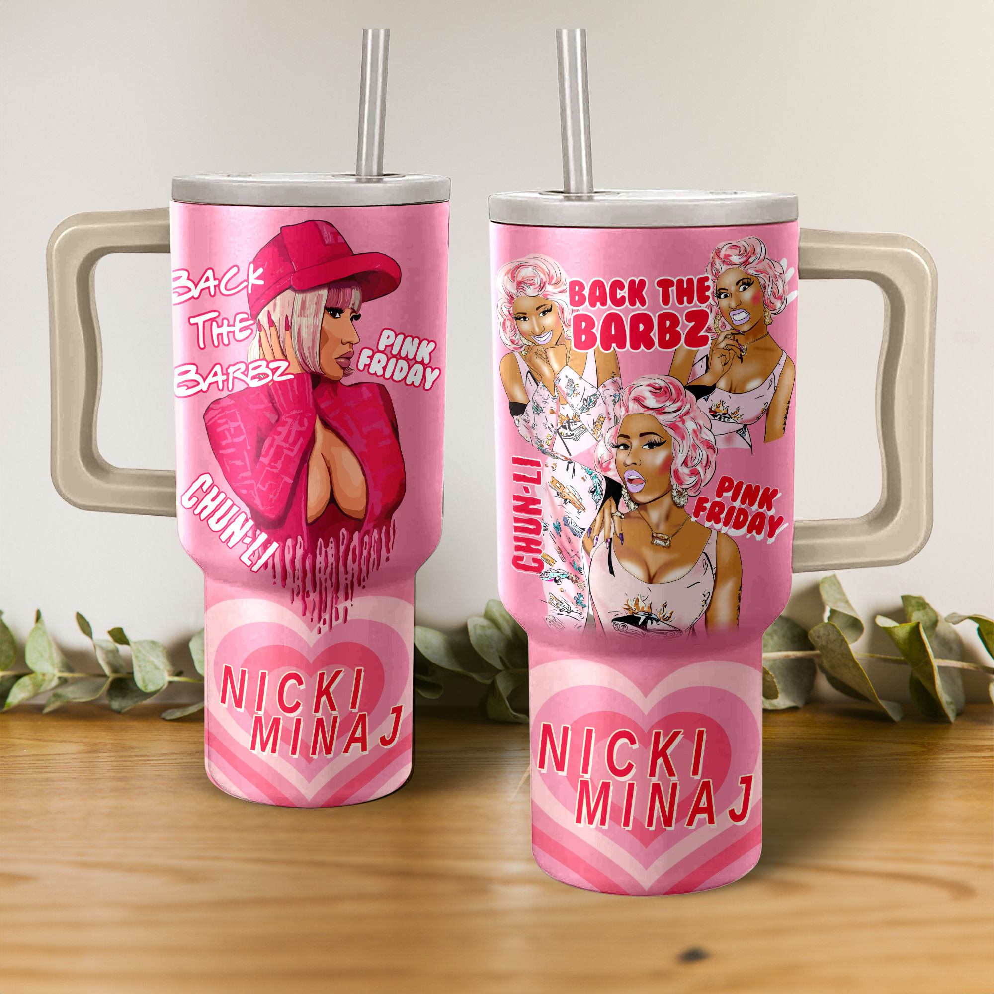 Nicki Minaj Music Custom Stanley Cup 40 oz 30 oz Tumbler With Handle