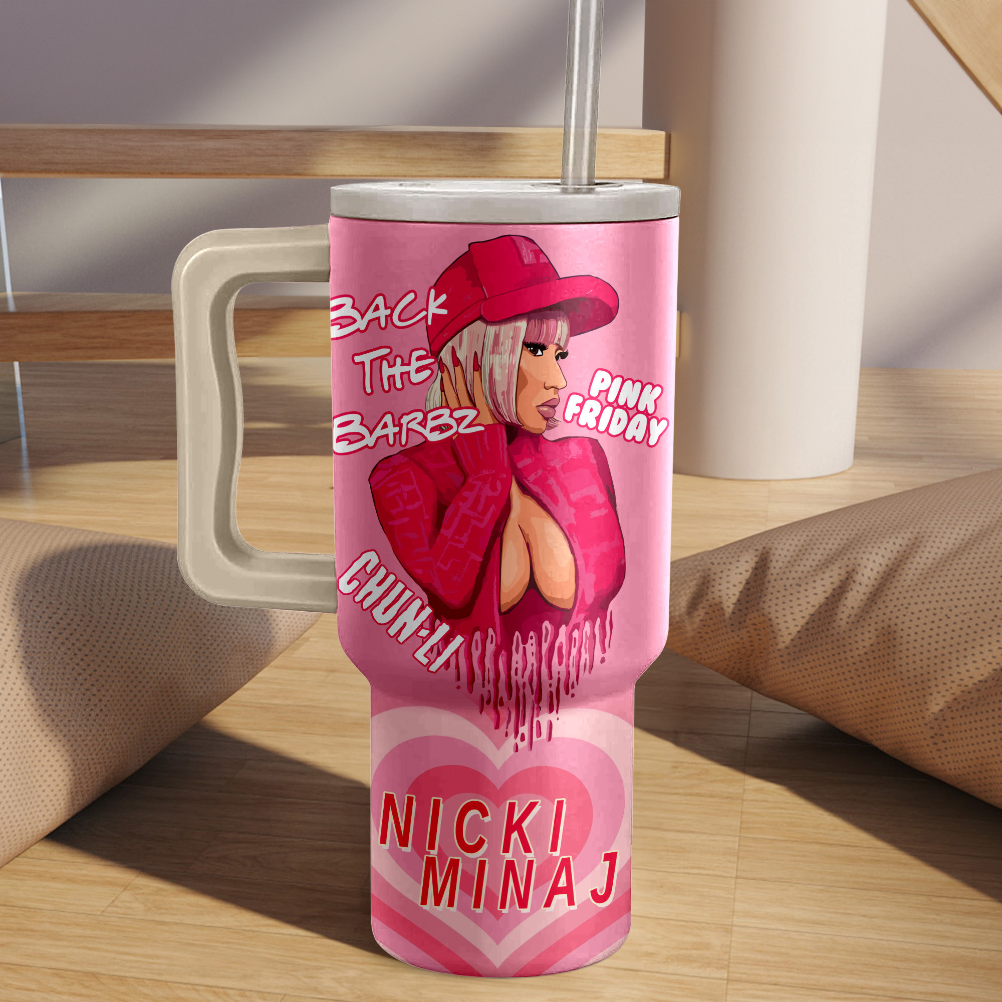 Nicki Minaj Music Custom Stanley Cup 40 oz 30 oz Tumbler With Handle