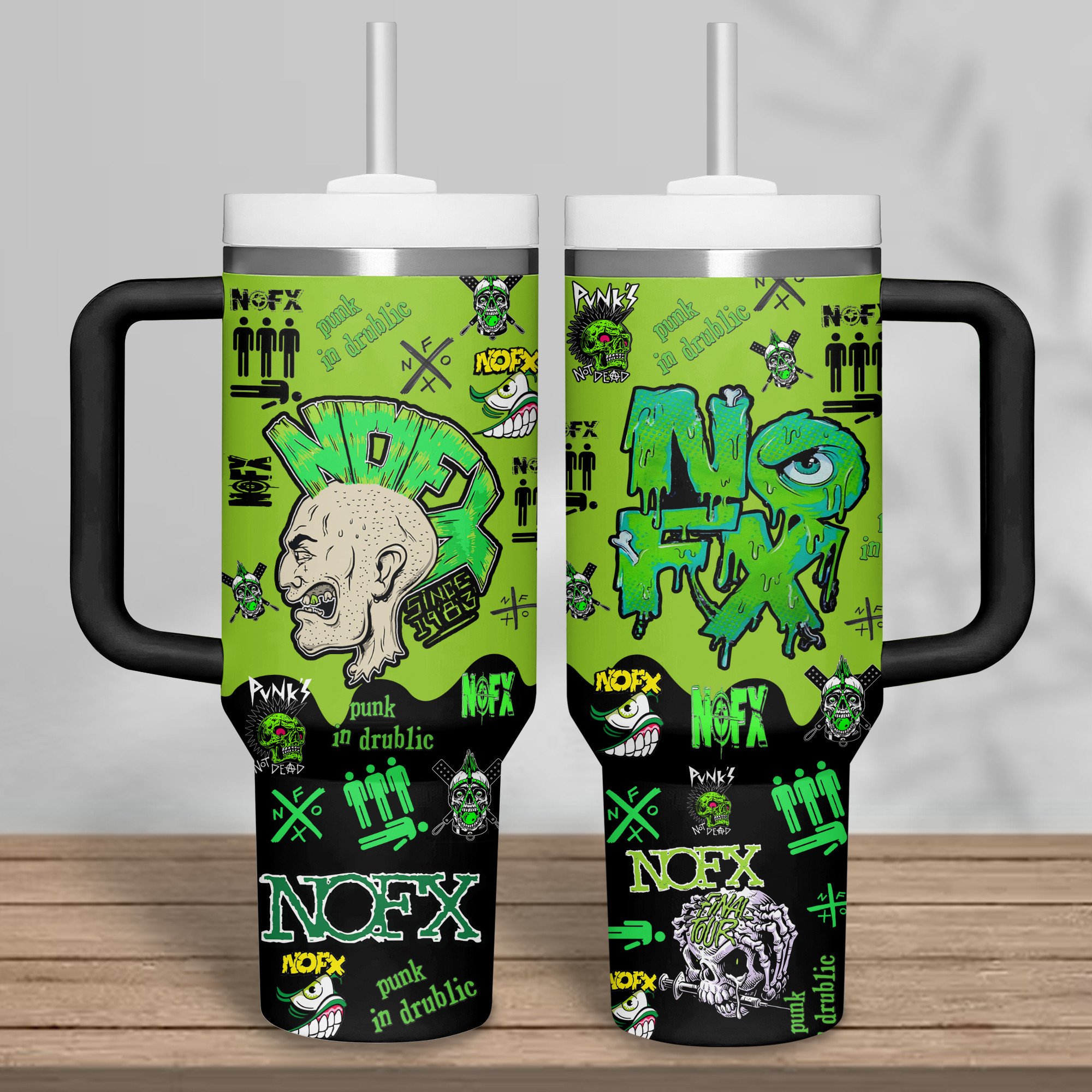NOFX Band Music Custom Stanley Cup 40 oz 30 oz Tumbler With Handle