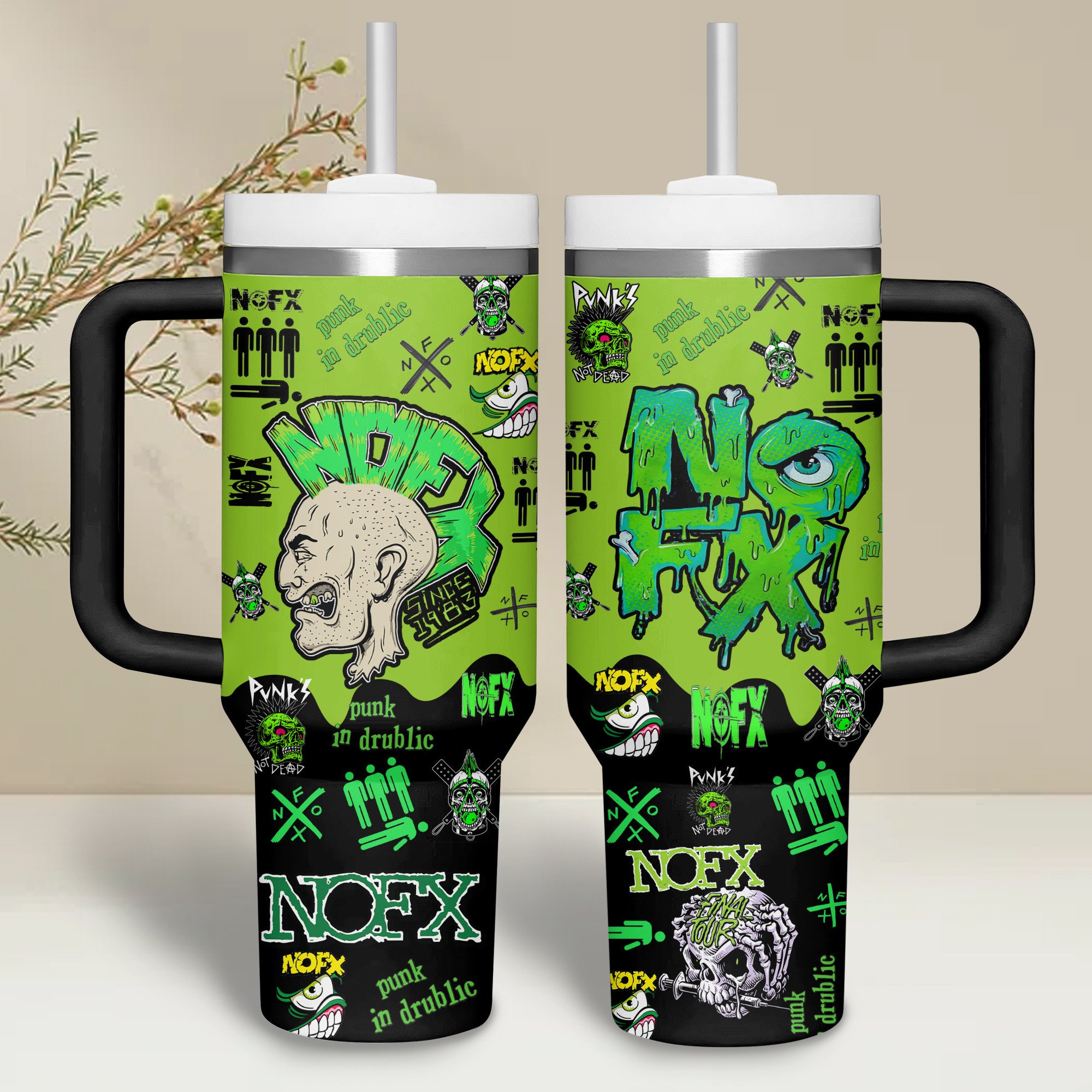 NOFX Band Music Custom Stanley Cup 40 oz 30 oz Tumbler With Handle