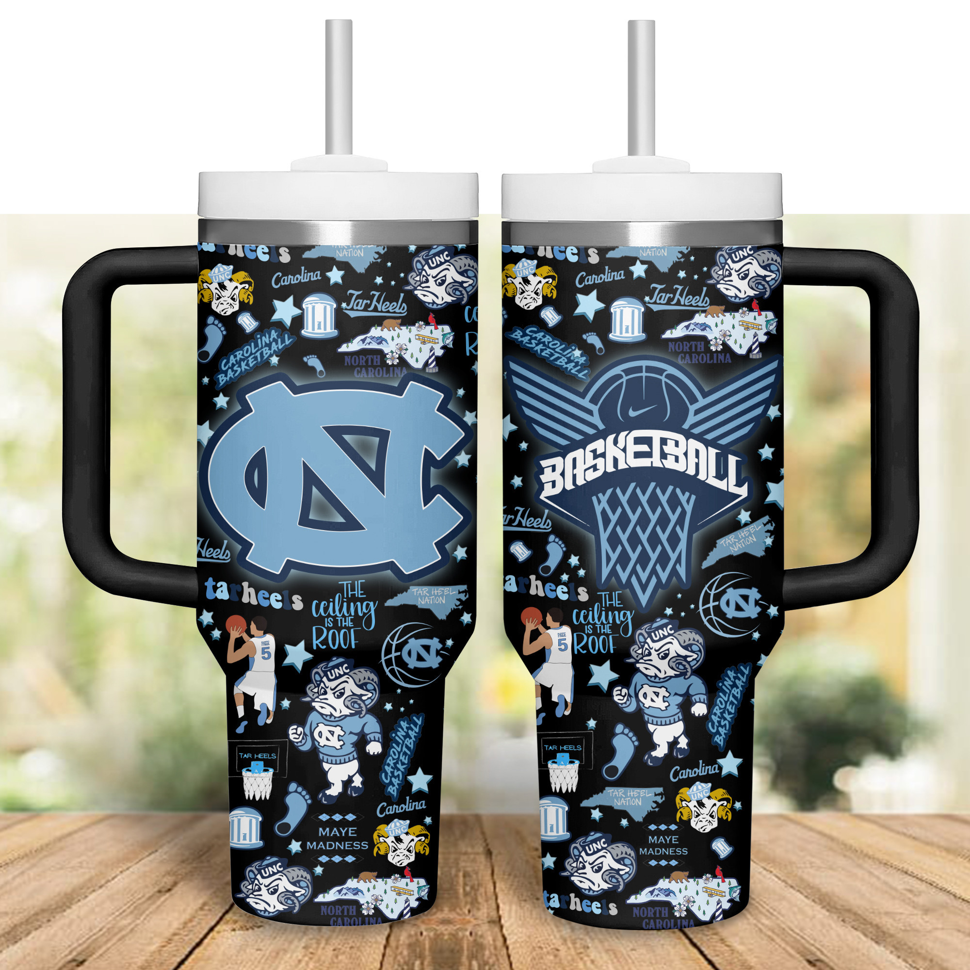 North Carolina Tar Heels basketball NCAA Custom Stanley Cup 40 oz 30 oz Tumbler With Handle