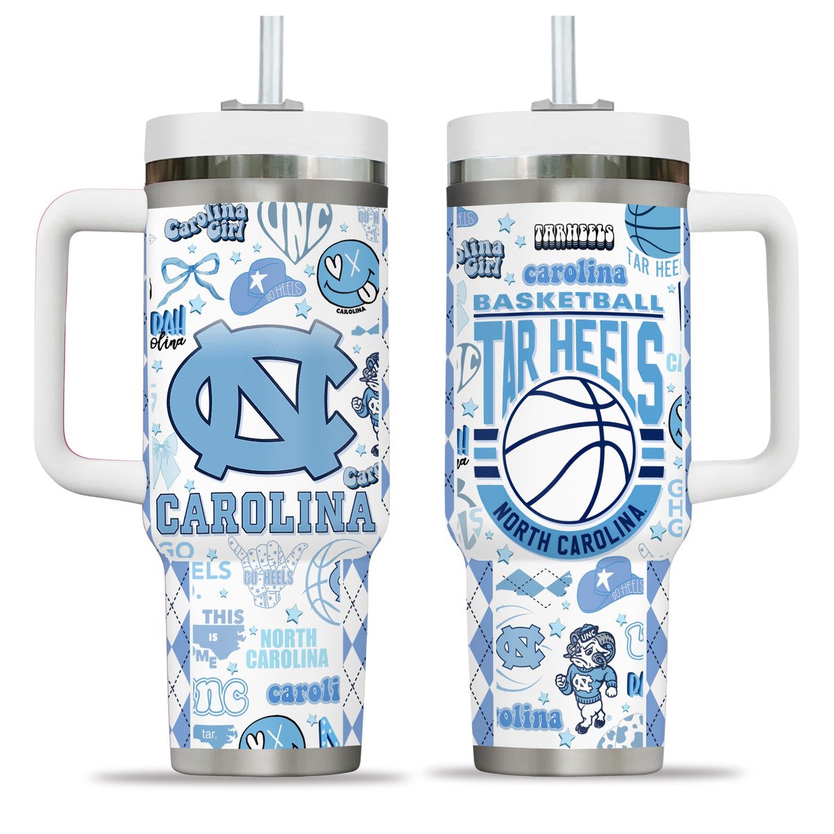 North Carolina Tar Heels basketball NCAA Custom Stanley Cup 40 oz 30 oz Tumbler With Handle