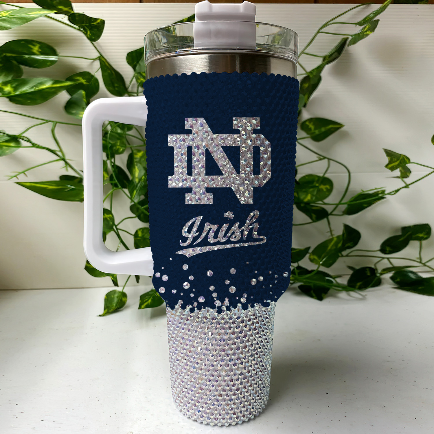 Notre Dame Fighting Irish NCAA Custom Stanley Cup 40 oz 30 oz Tumbler With Handle
