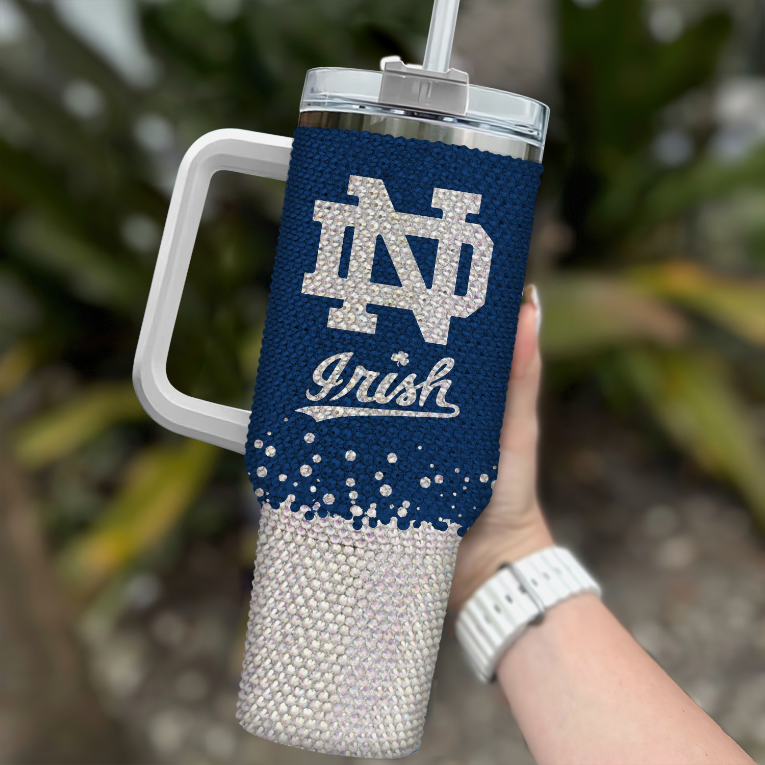 Notre Dame Fighting Irish NCAA Custom Stanley Cup 40 oz 30 oz Tumbler With Handle