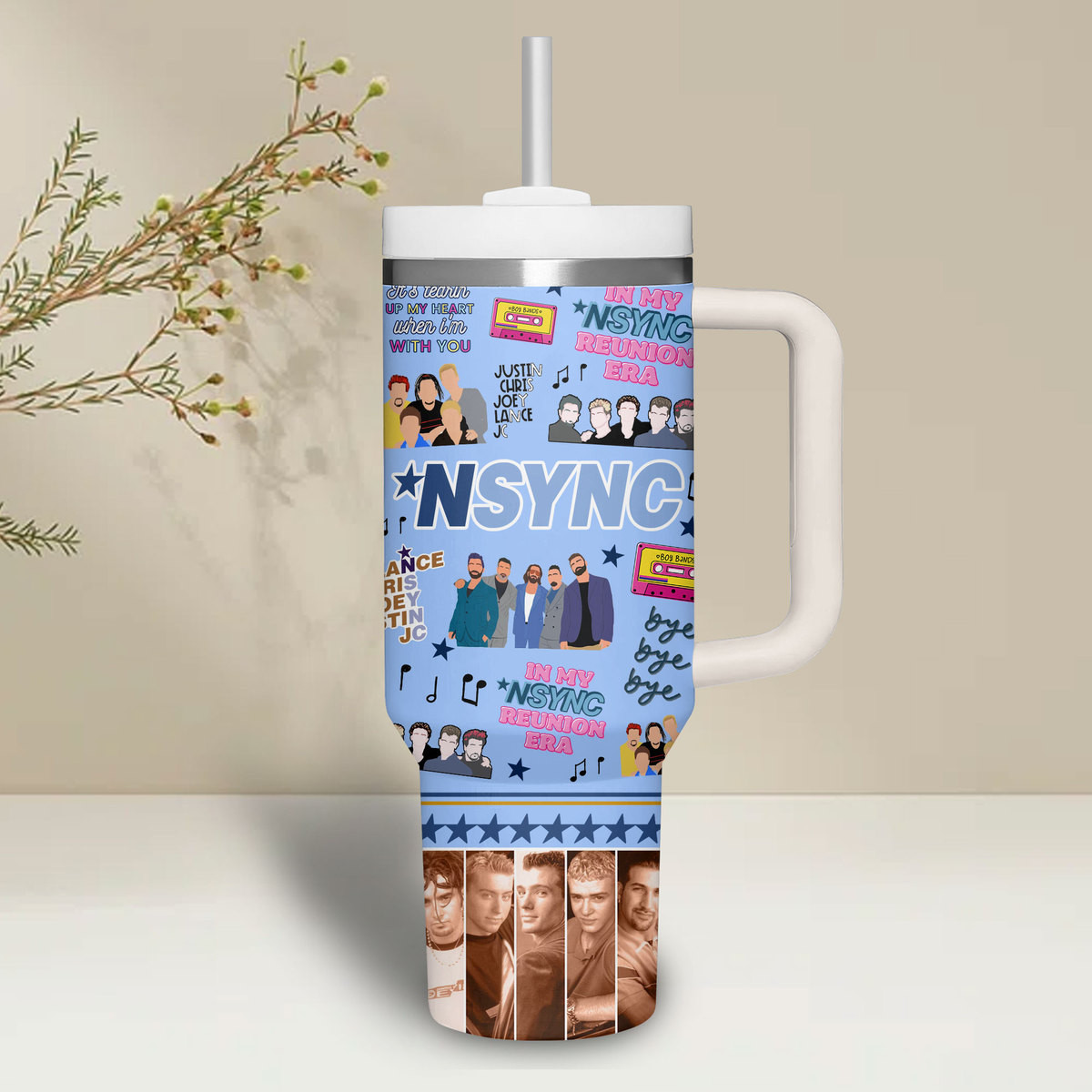 NSYNC Music Custom Stanley Cup 40 oz 30 oz Tumbler With Handle