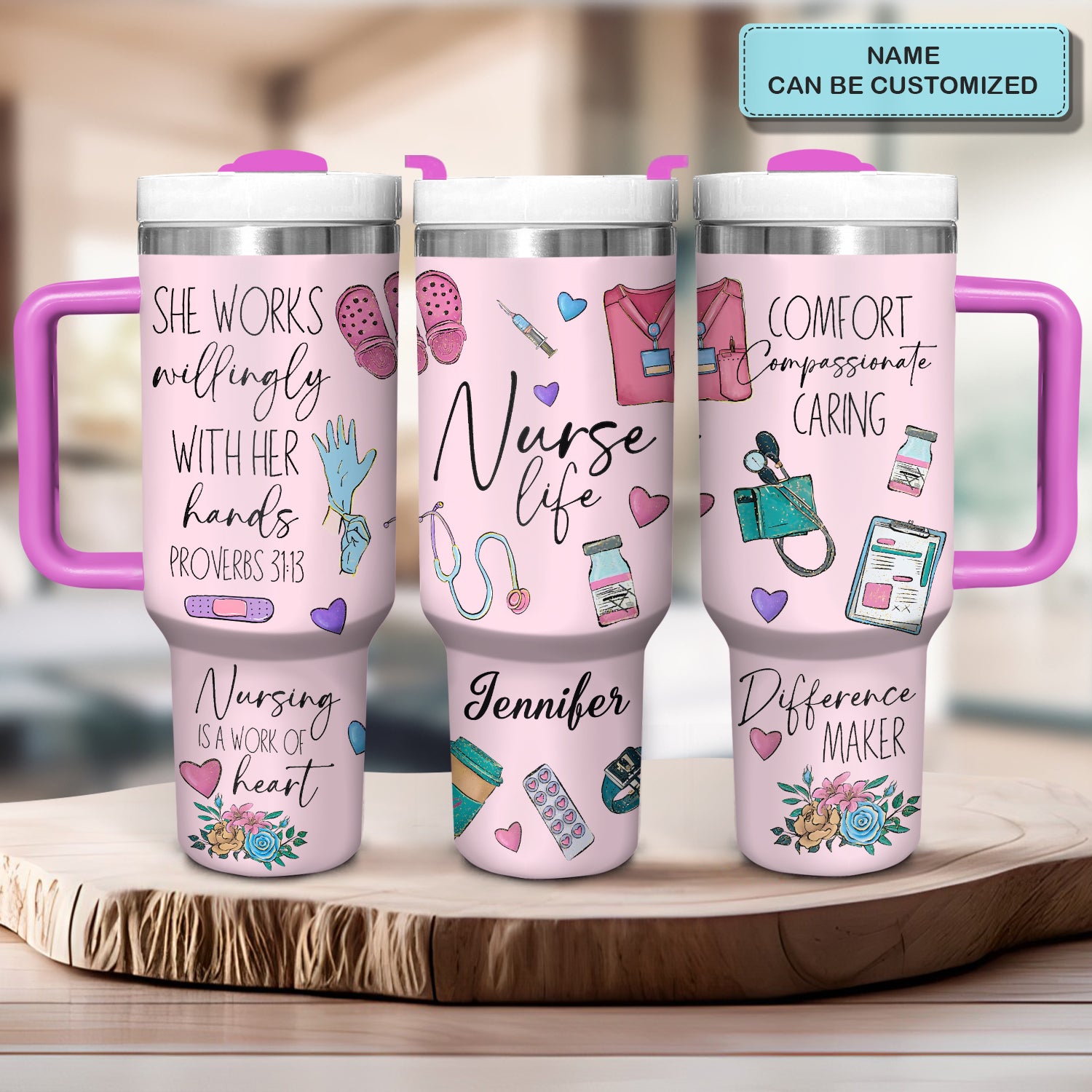 Nurse Life Custom Stanley Cup 40 oz 30 oz Tumbler With Handle