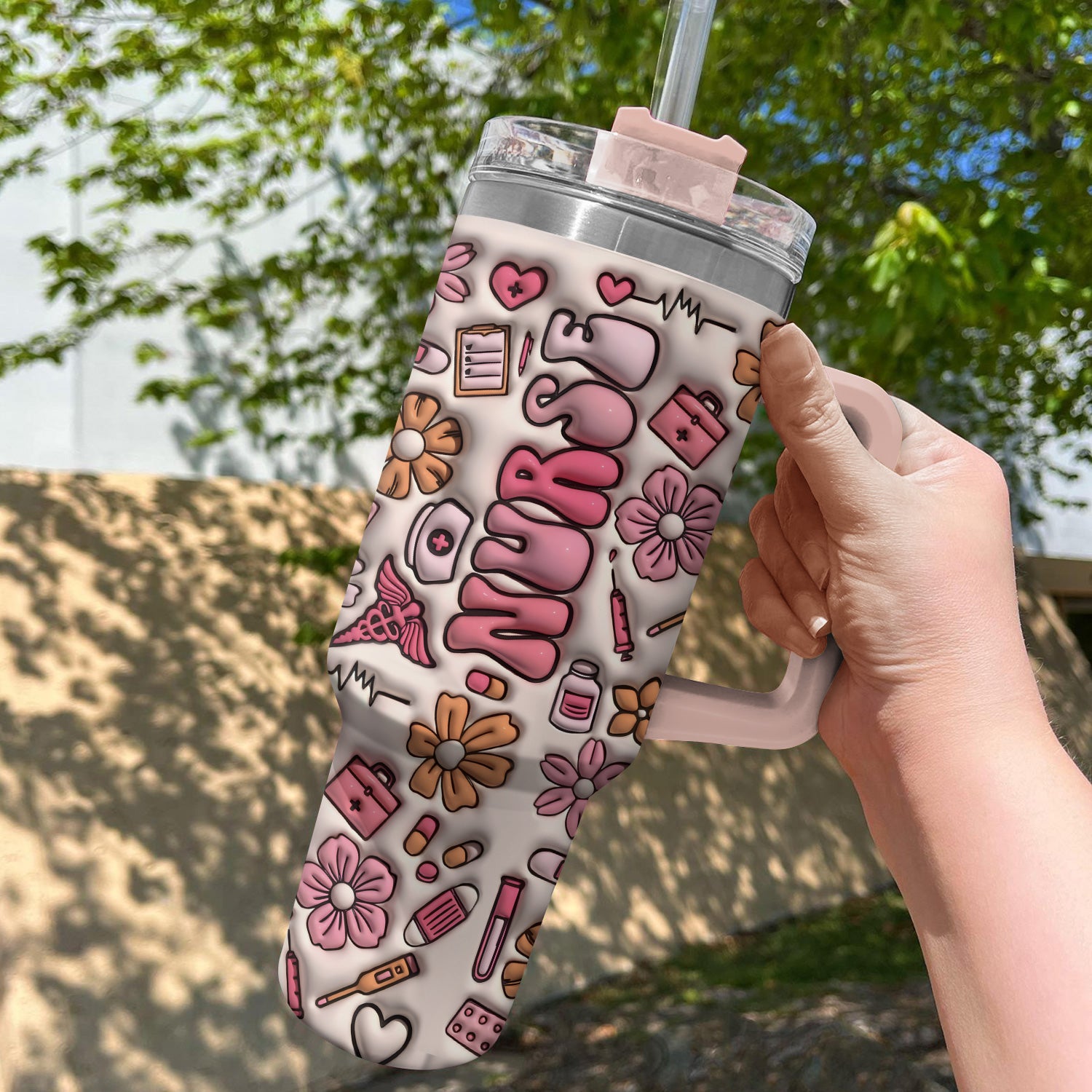 Nurse Life Custom Stanley Cup 40 oz 30 oz Tumbler With Handle