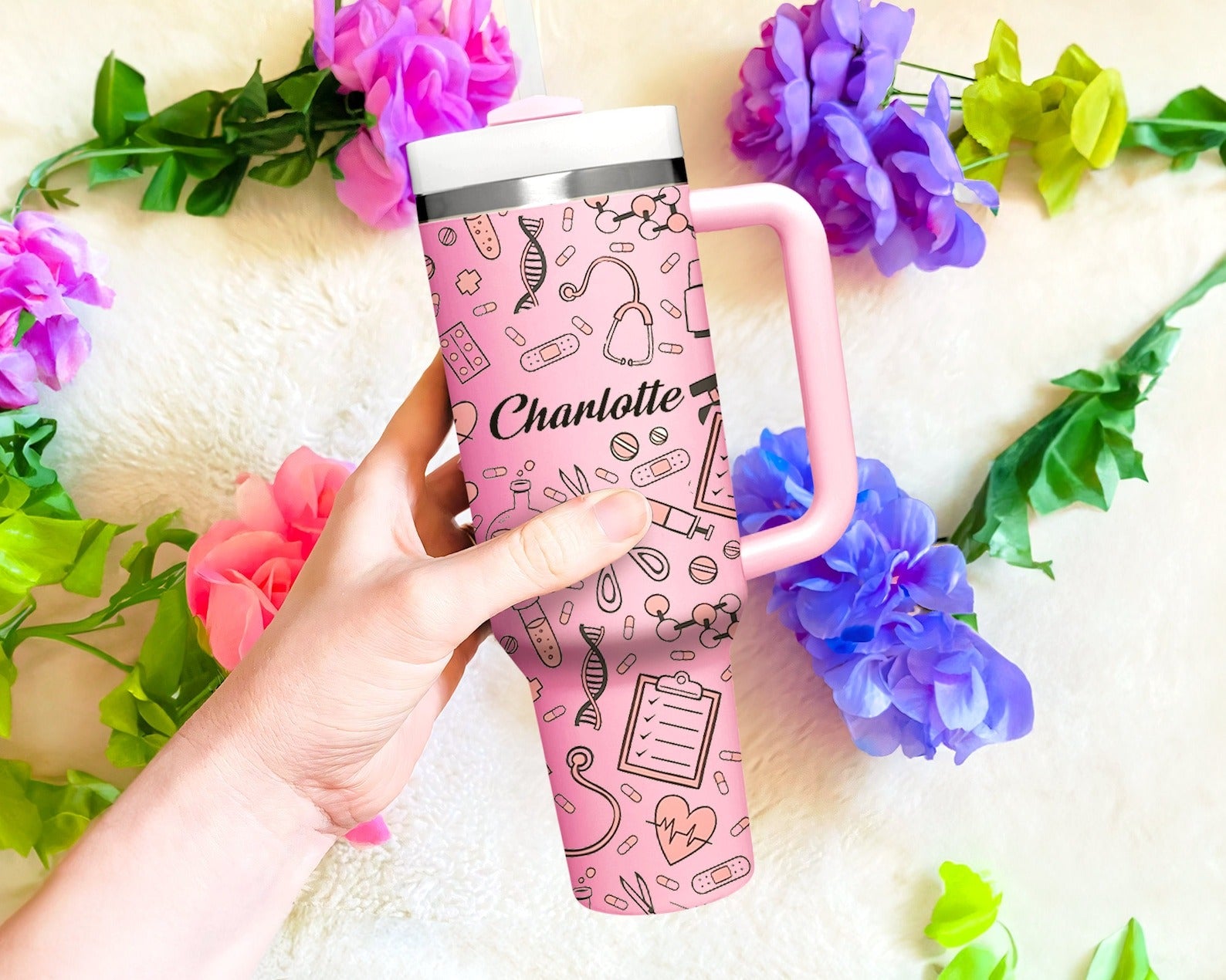 Nurse Life Custom Stanley Cup 40 oz 30 oz Tumbler With Handle