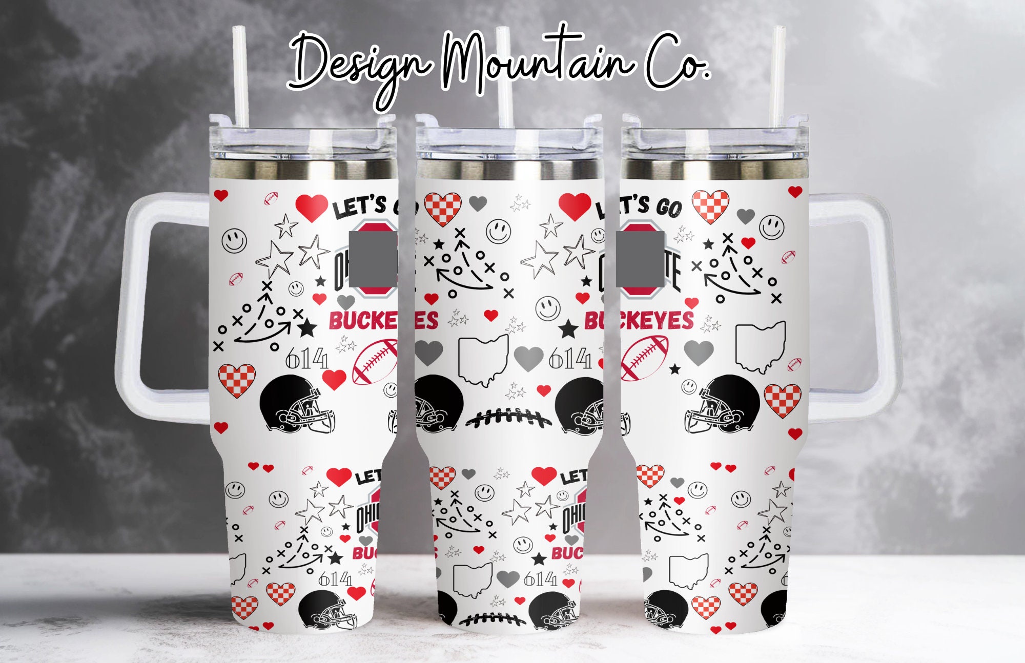 Ohio State Buckeyes football NCAA Custom Stanley Cup 40 oz 30 oz Tumbler With Handle