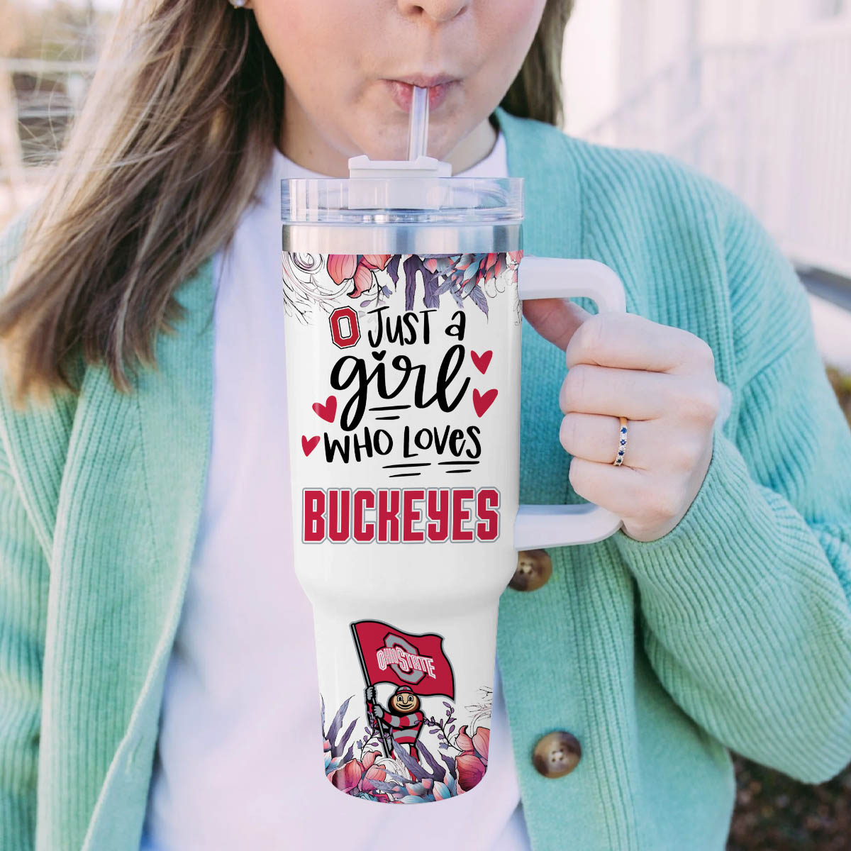 Ohio State Buckeyes NCAA Custom Stanley Cup 40 oz 30 oz Tumbler With Handle