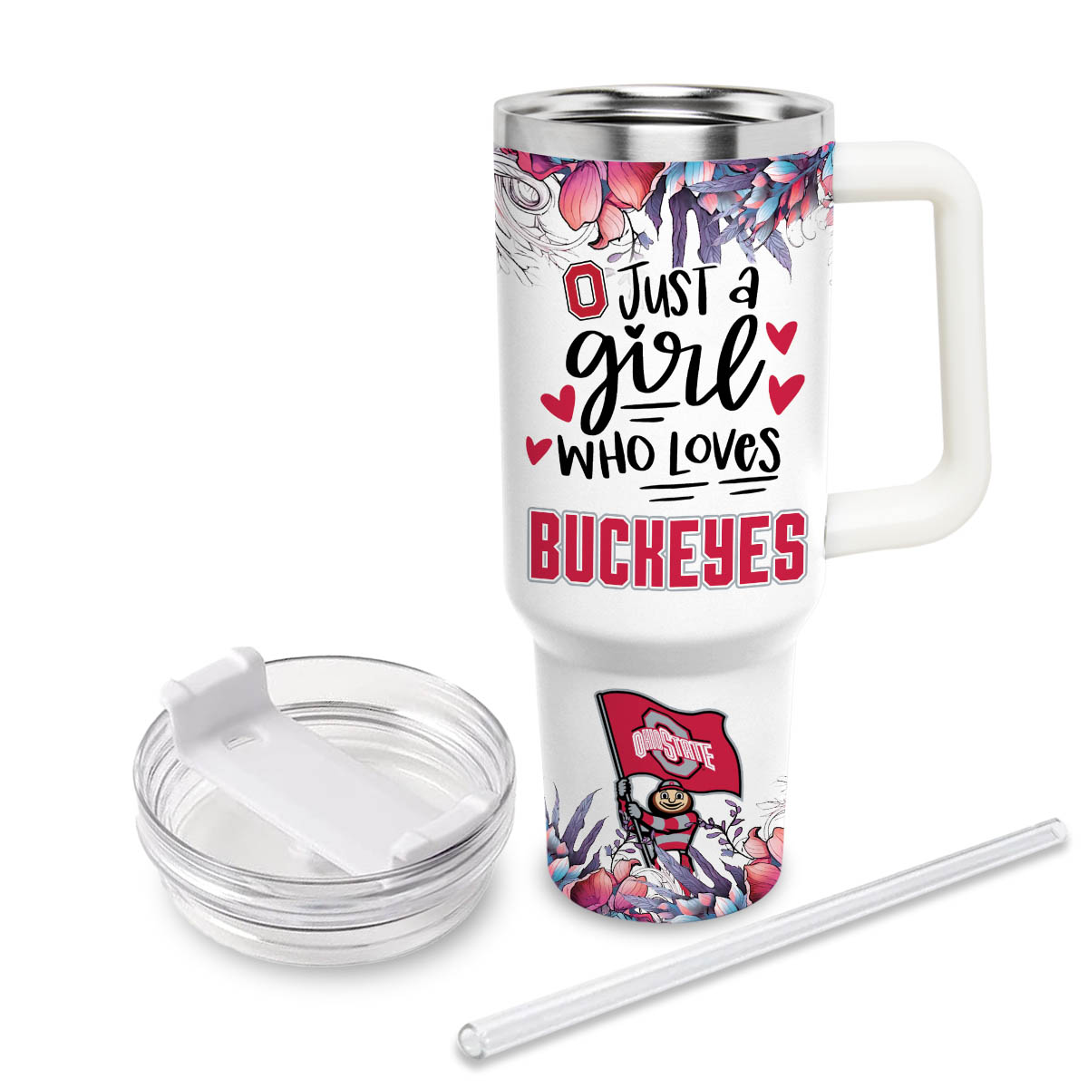 Ohio State Buckeyes NCAA Custom Stanley Cup 40 oz 30 oz Tumbler With Handle