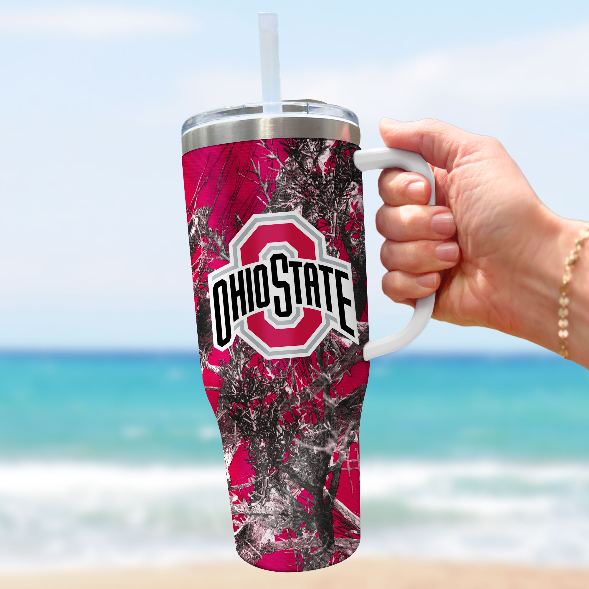 Ohio State Buckeyes NCAA Hunting Custom Stanley Cup 40 oz 30 oz Tumbler With Handle