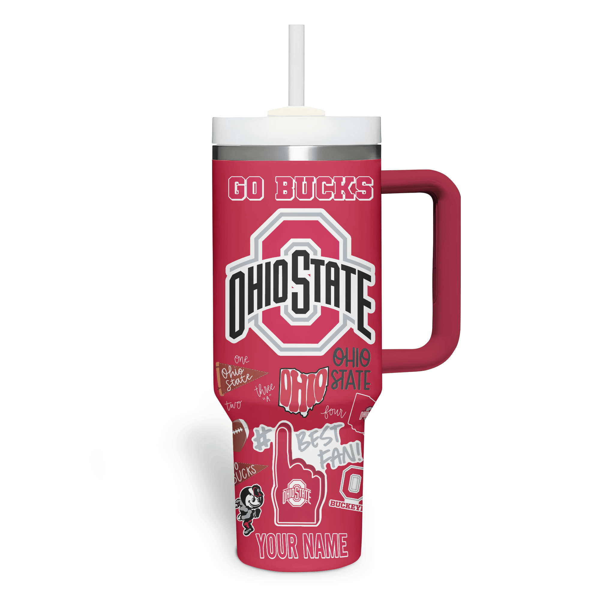 Ohio State Buckeyes NCAA Sports Custom Stanley Cup 40 oz 30 oz Tumbler With Handle
