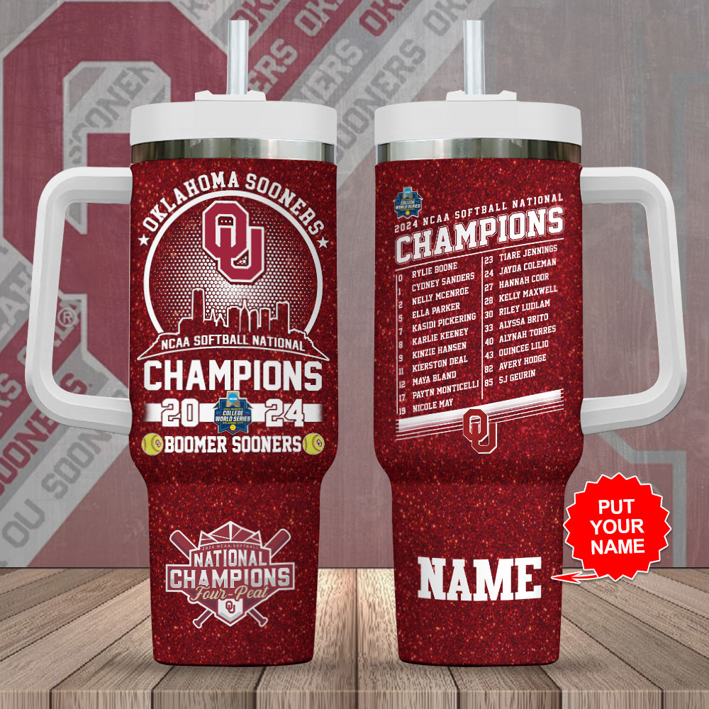 Oklahoma Sooners NCAA Custom Stanley Cup 40 oz 30 oz Tumbler With Handle
