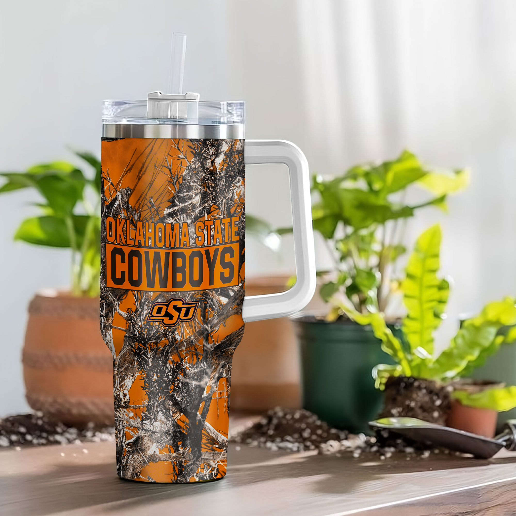 Oklahoma State Cowboys NCAA Hunting Custom Stanley Cup 40 oz 30 oz Tumbler With Handle