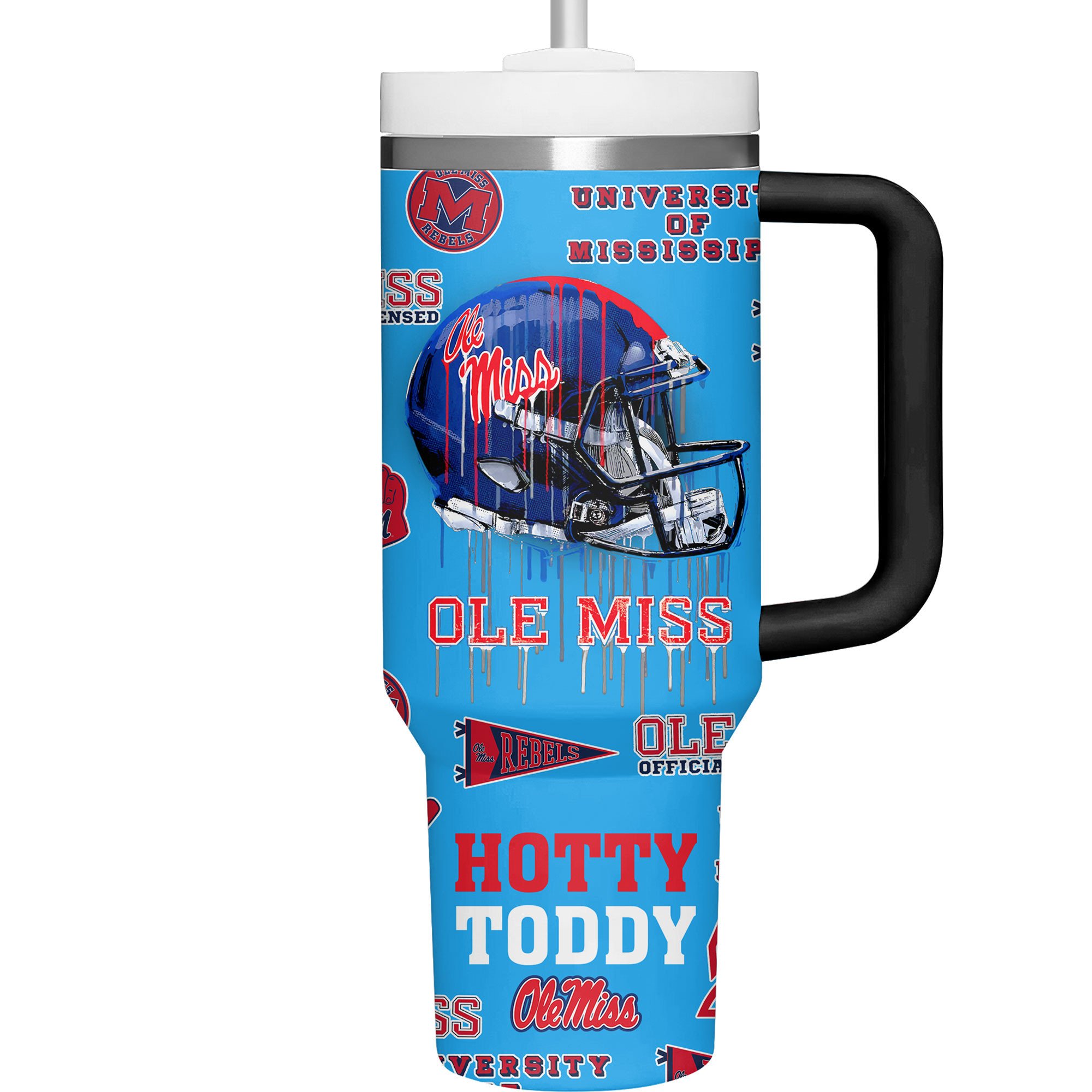 Ole Miss Rebels NCAA Custom Stanley Cup 40 oz 30 oz Tumbler With Handle