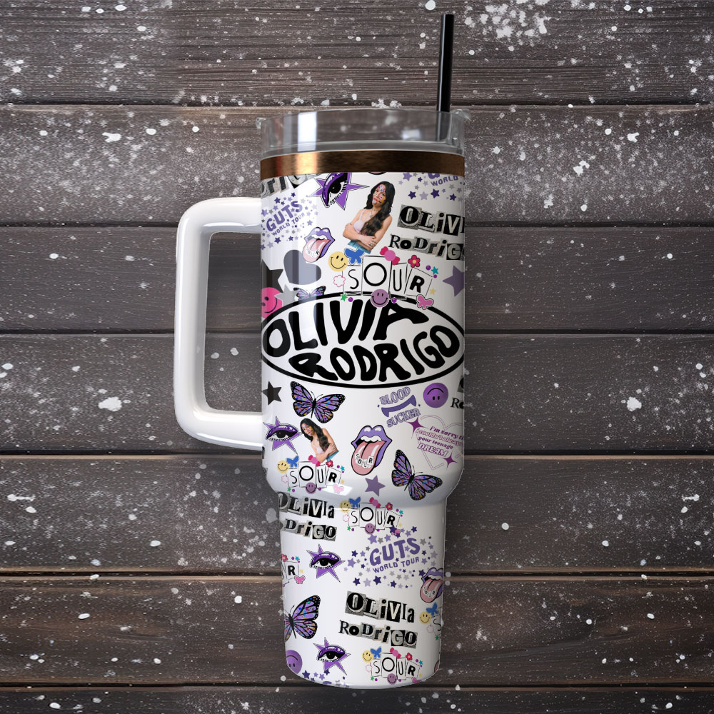 Olivia Rodrigo Music Custom Stanley Cup 40 oz 30 oz Tumbler With Handle
