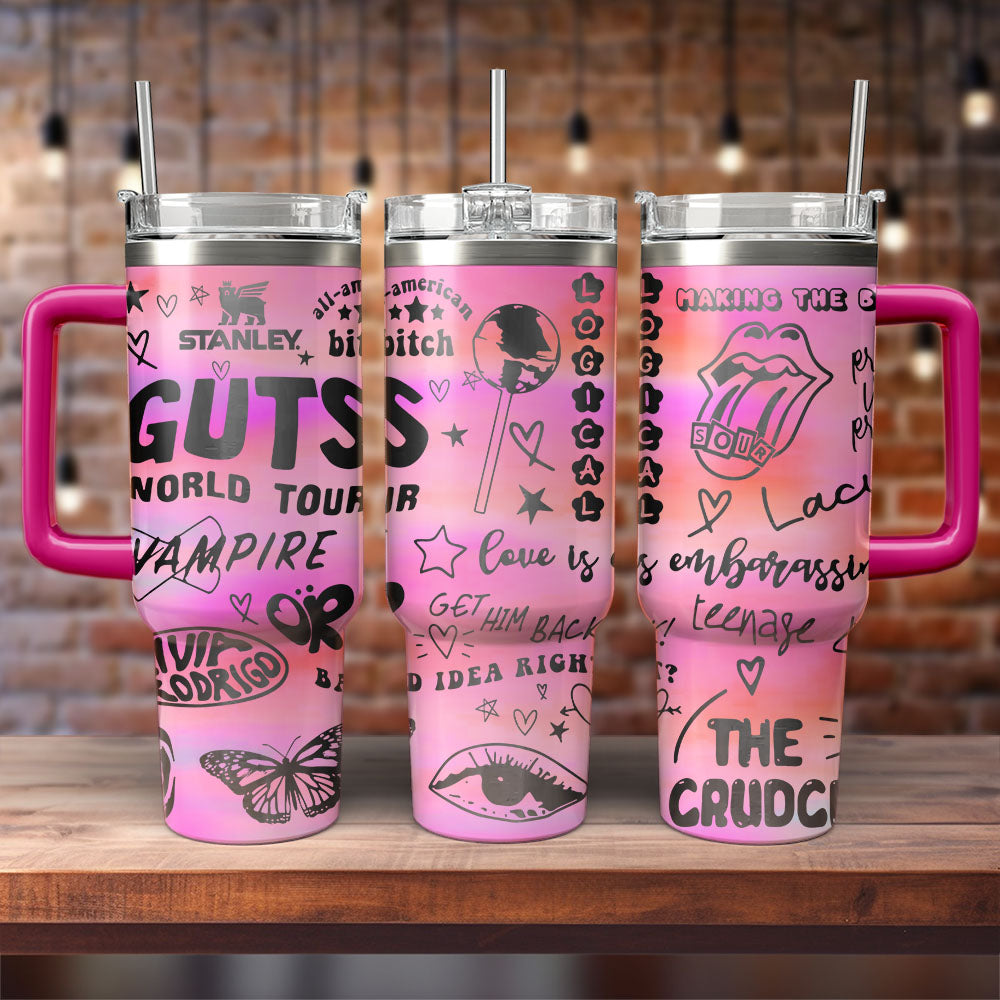 Olivia Rodrigo Music Custom Stanley Cup 40 oz 30 oz Tumbler With Handle