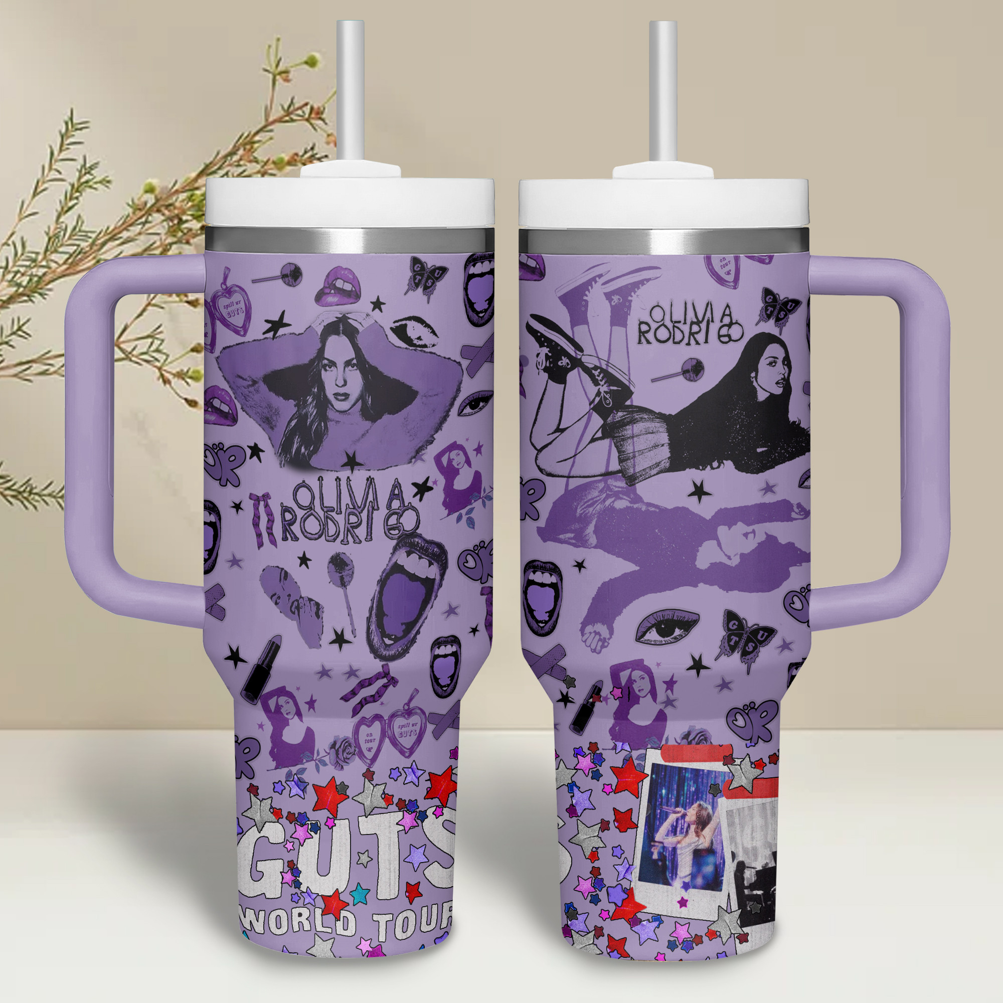 Olivia Rodrigo Music Custom Stanley Cup 40 oz 30 oz Tumbler With Handle