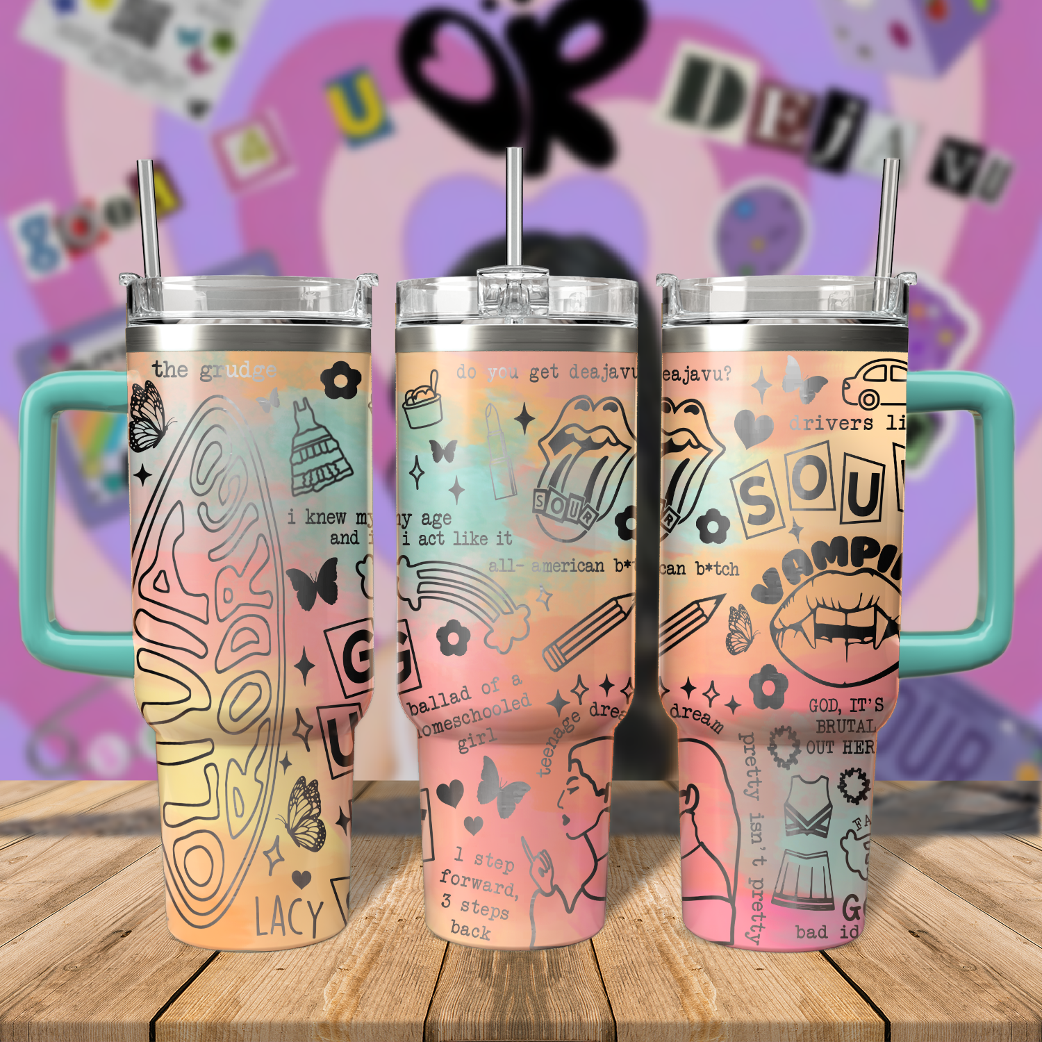 Olivia Rodrigo Music Custom Stanley Cup 40 oz 30 oz Tumbler With Handle