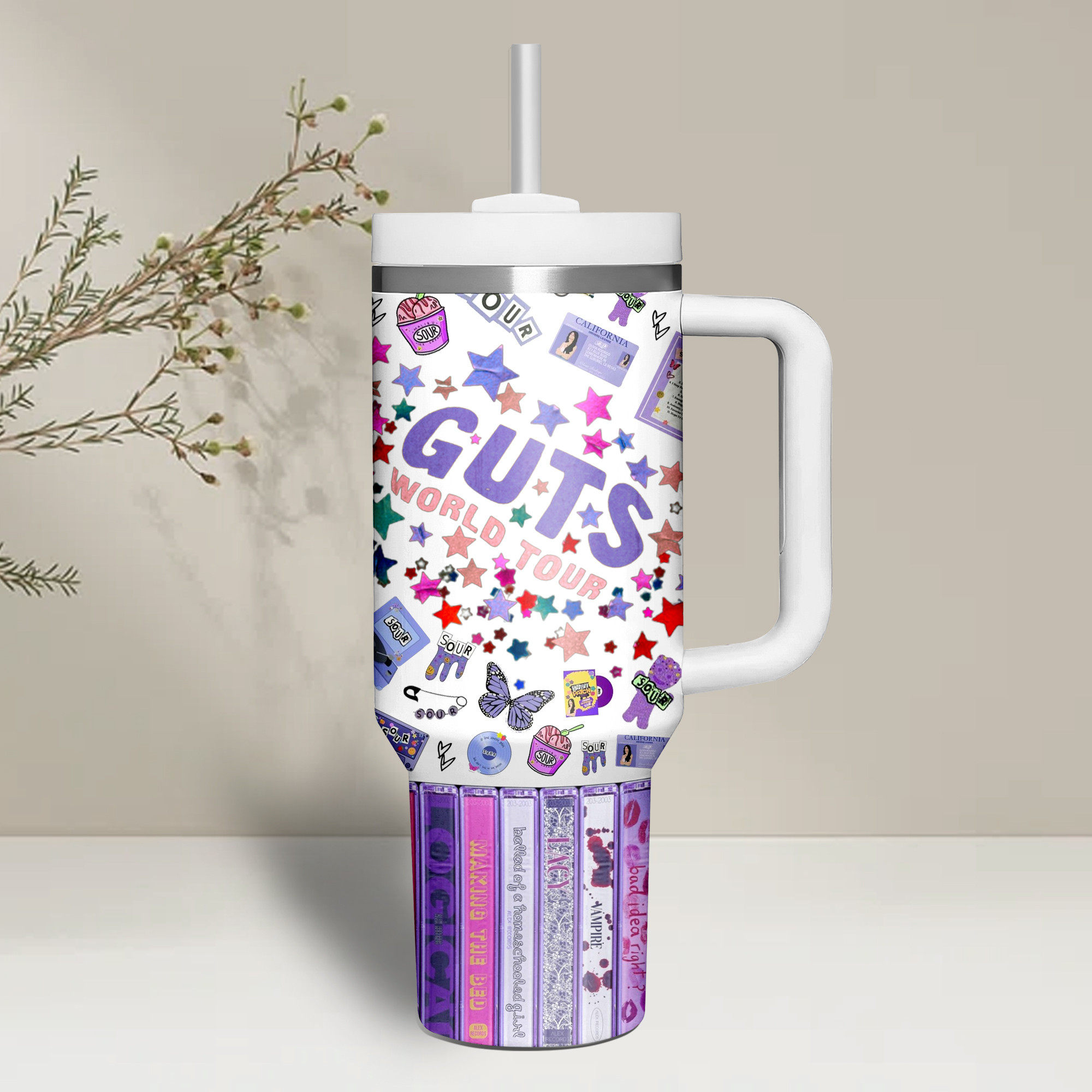 Olivia Rodrigo Music Custom Stanley Cup 40 oz 30 oz Tumbler With Handle