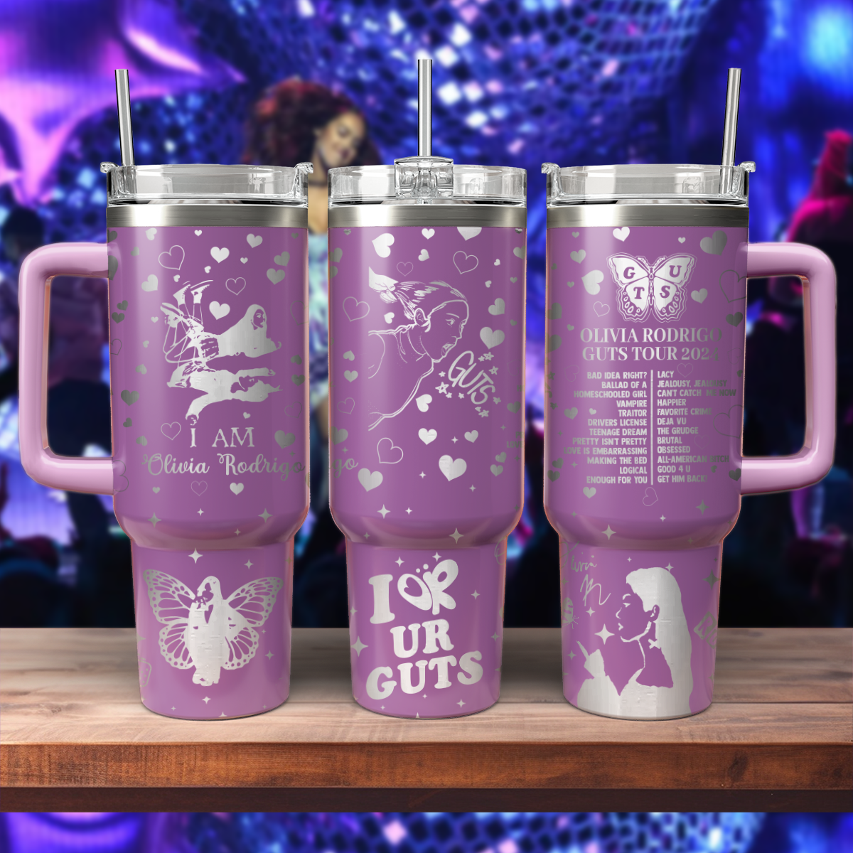 Olivia Rodrigo Music Custom Stanley Cup 40 oz 30 oz Tumbler With Handle
