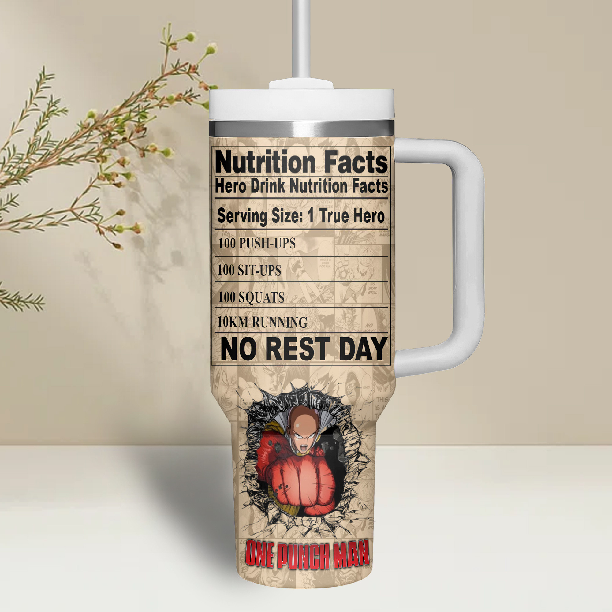 One-Punch Man Cartoon Custom Stanley Cup 40 oz 30 oz Tumbler With Handle