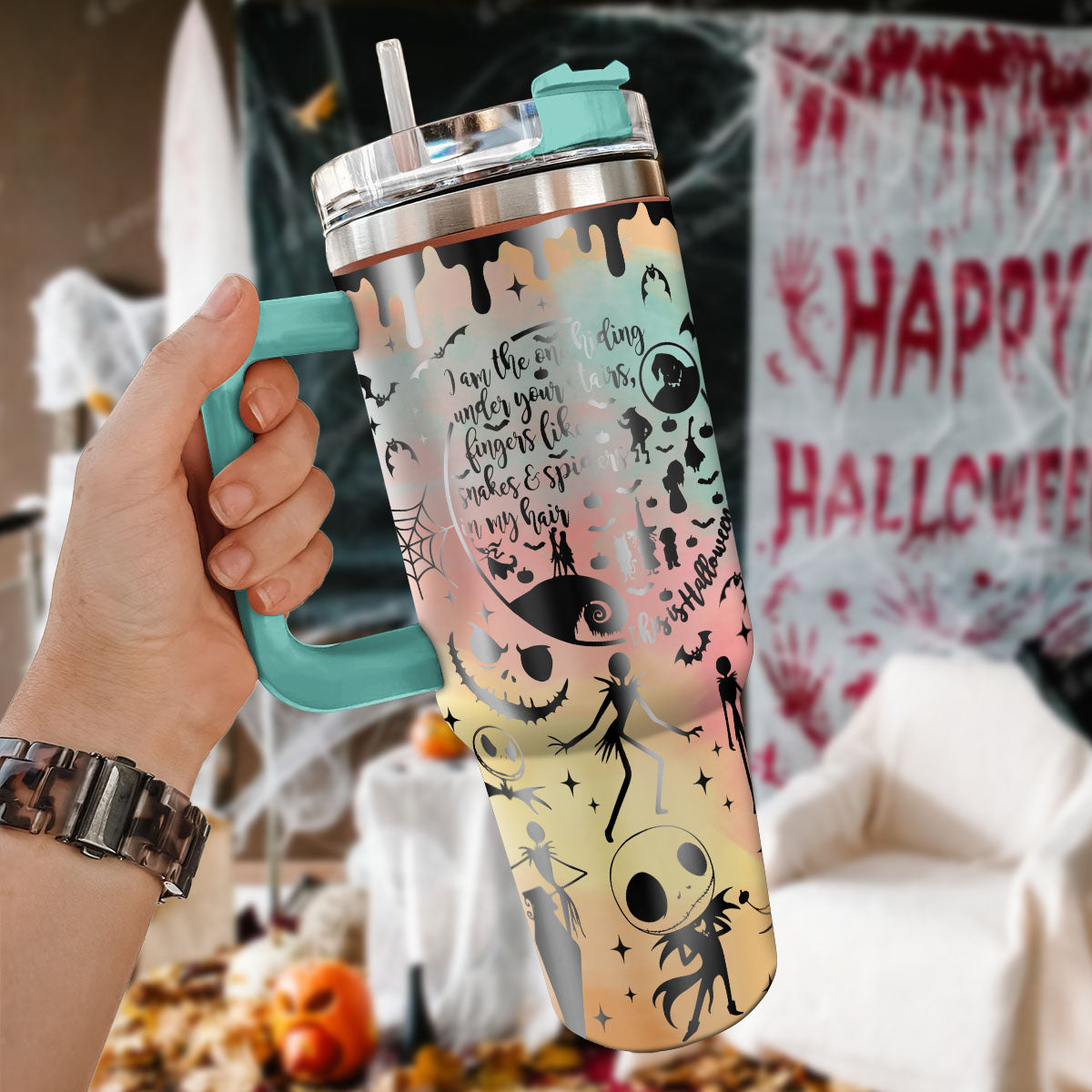 Oogie's Revenge The Nightmare Before Christmas Games Custom Stanley Cup 40 oz 30 oz Tumbler With Handle