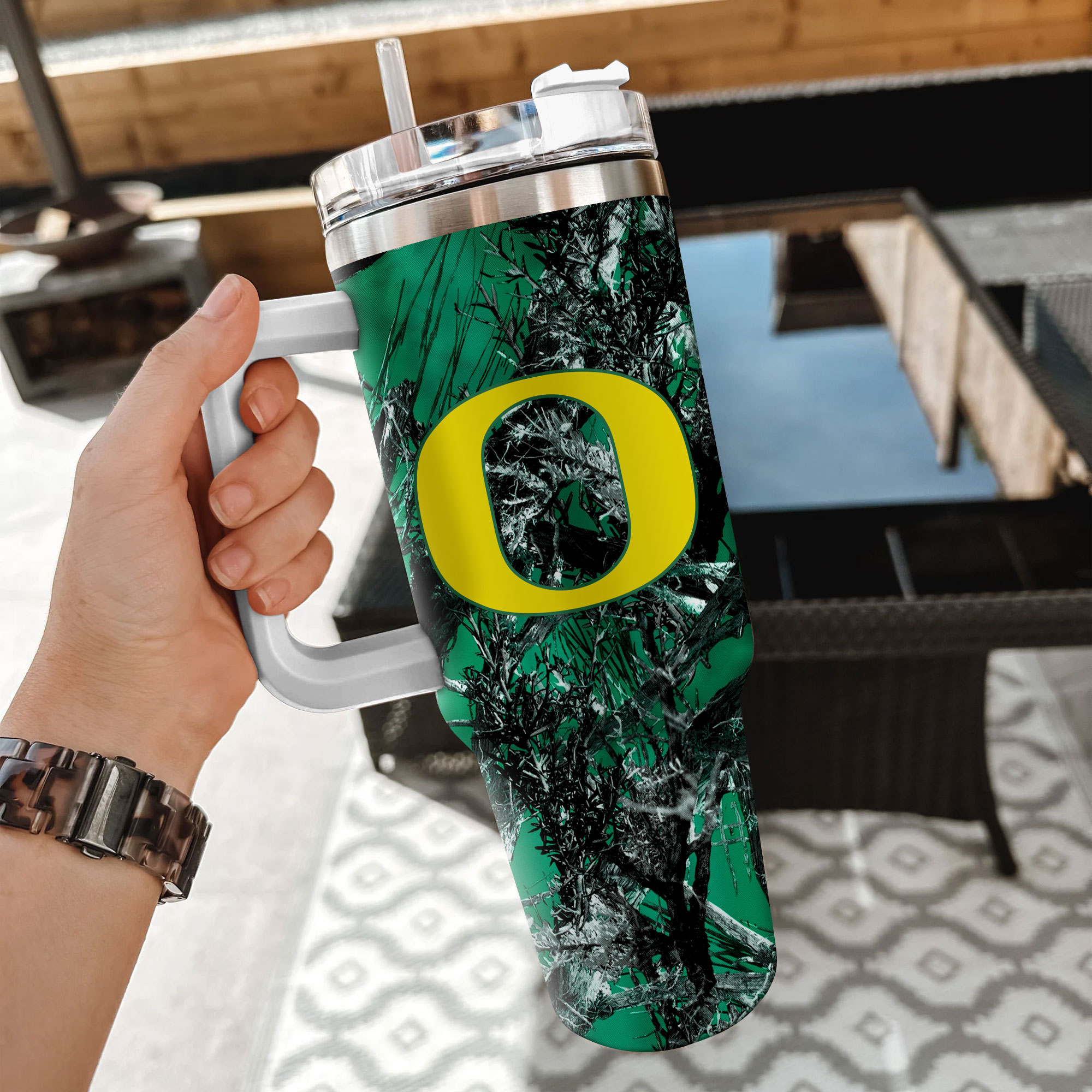 Oregon Ducks NCAA Hunting Custom Stanley Cup 40 oz 30 oz Tumbler With Handle