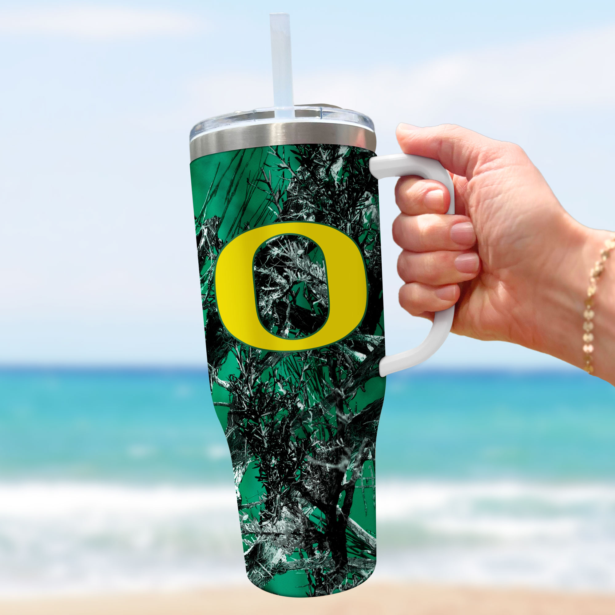 Oregon Ducks NCAA Hunting Custom Stanley Cup 40 oz 30 oz Tumbler With Handle