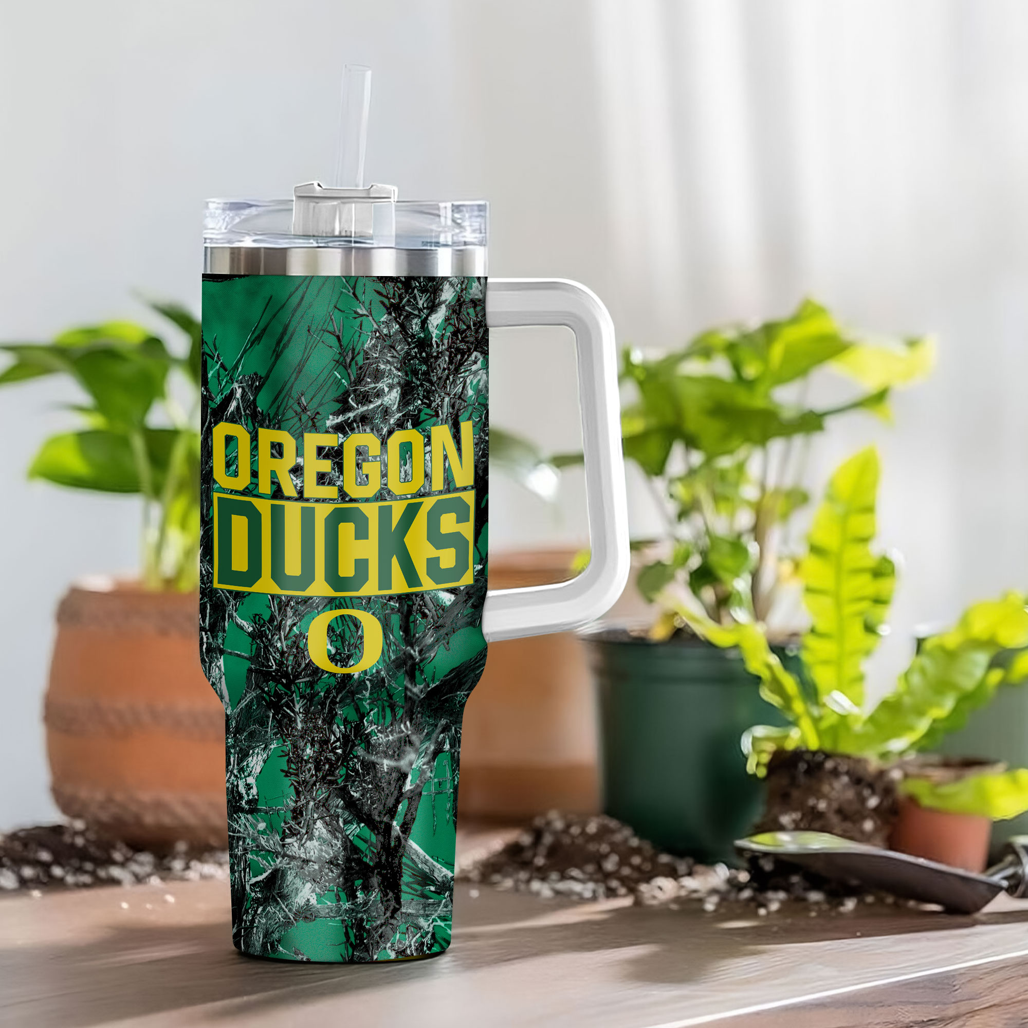 Oregon Ducks NCAA Hunting Custom Stanley Cup 40 oz 30 oz Tumbler With Handle