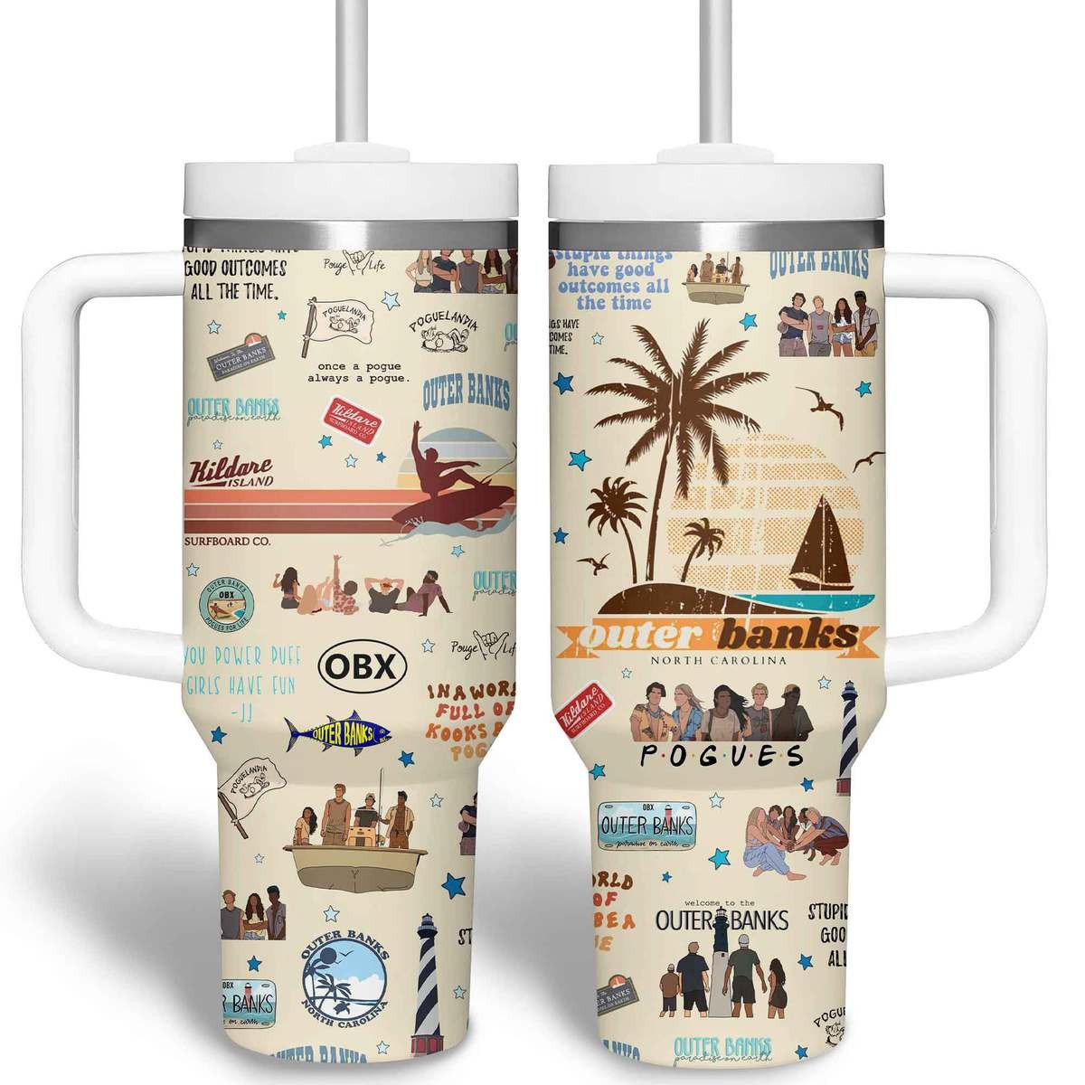 Outer Banks TV Series Custom Stanley Cup 40 oz 30 oz Tumbler With Handle