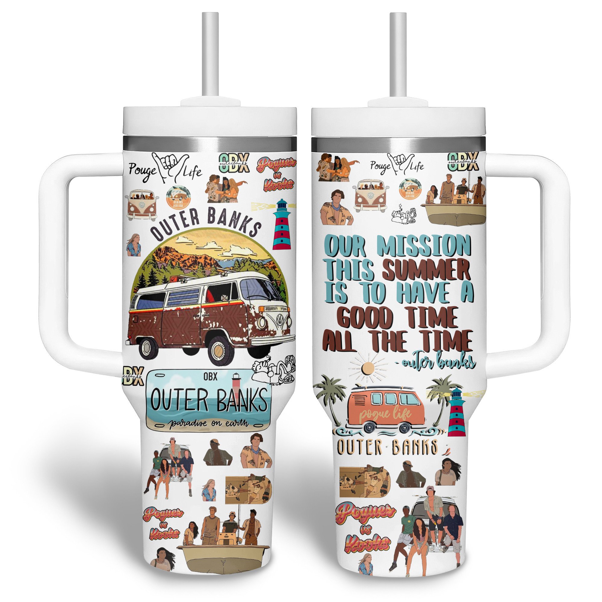 Outer Banks TV Series Custom Stanley Cup 40 oz 30 oz Tumbler With Handle