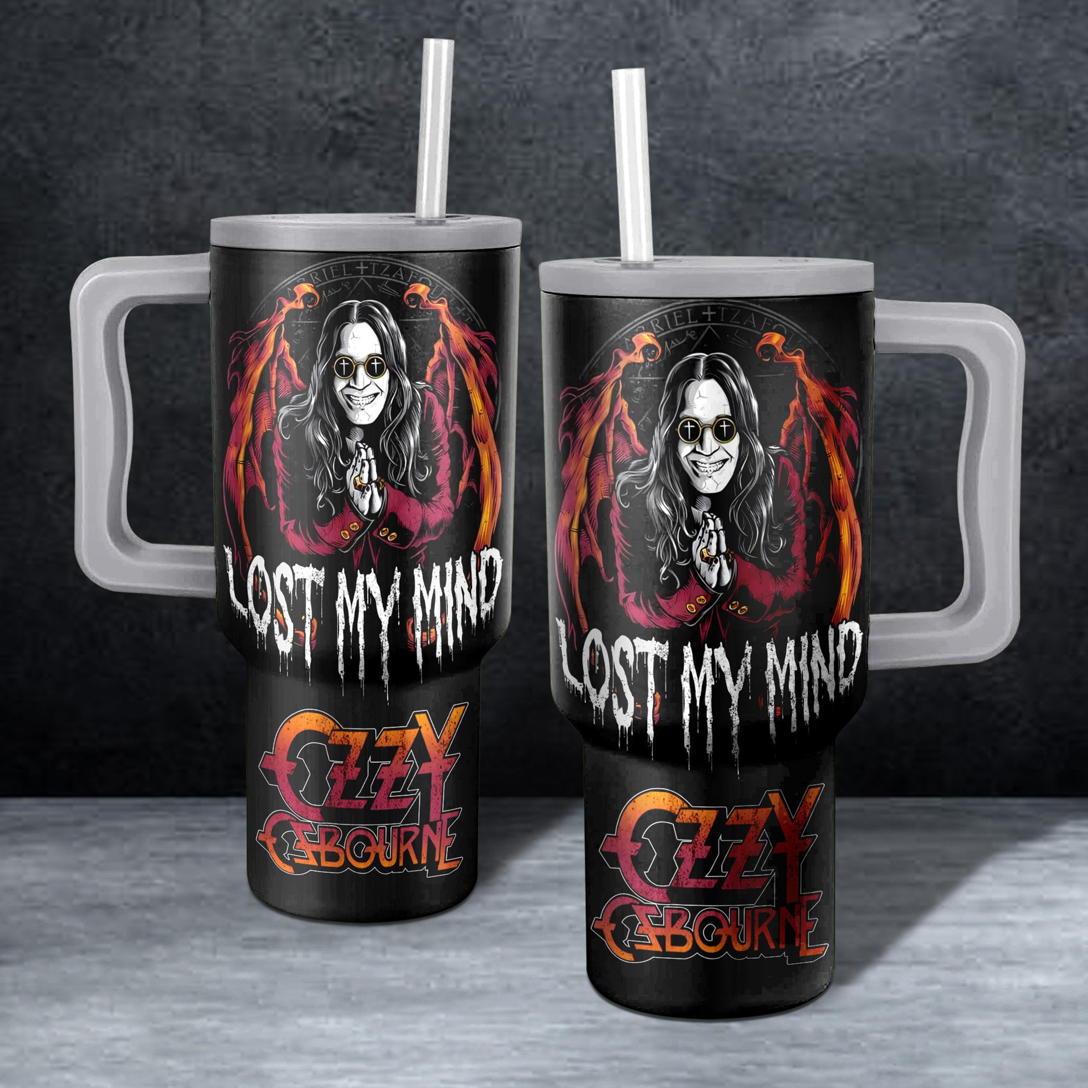 Ozzy Osbourne Music Custom Stanley Cup 40 oz 30 oz Tumbler With Handle