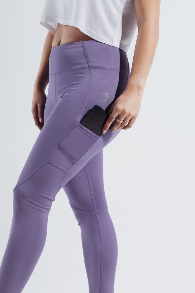 Paisley Purple Crucial Basic Gym Sport Workout Leggings