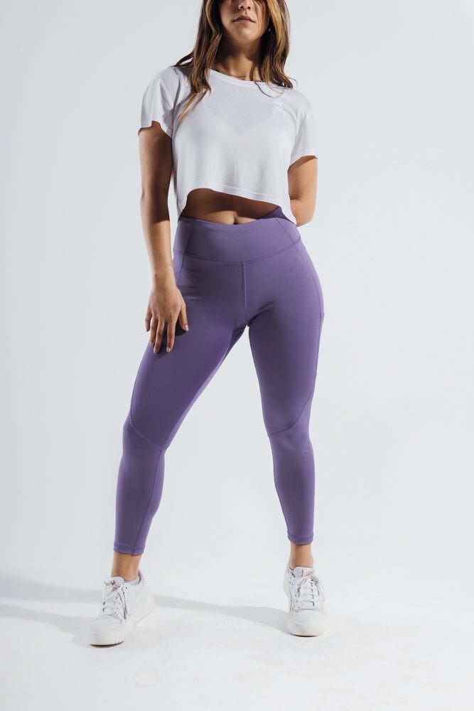 Paisley Purple Crucial Basic Gym Sport Workout Leggings