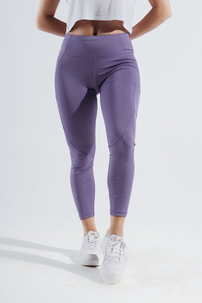 Paisley Purple Crucial Basic Gym Sport Workout Leggings