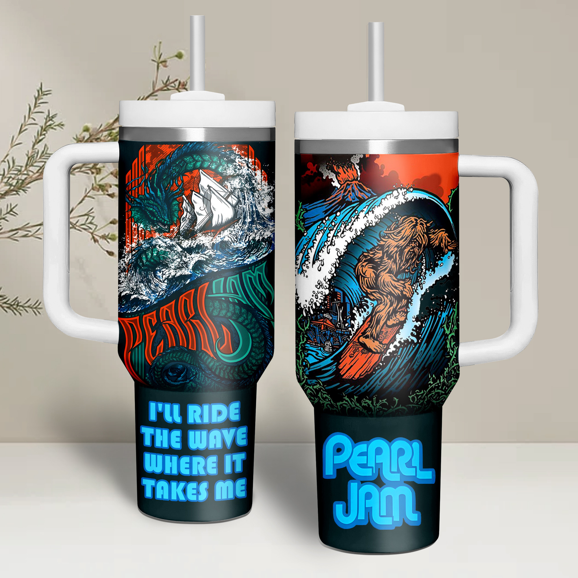 Pearl Jam Music Custom Stanley Cup 40 oz 30 oz Tumbler With Handle