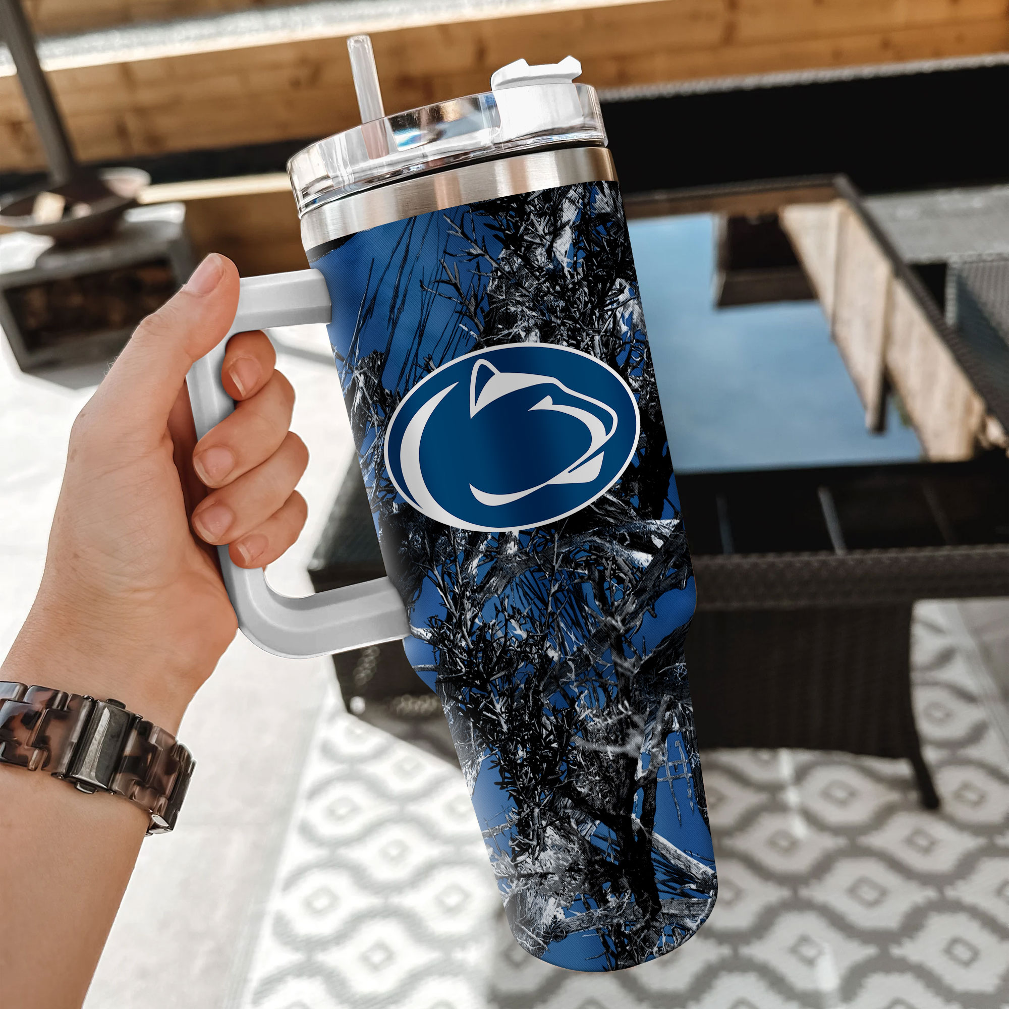 Penn State Nittany Lions NCAA Hunting Custom Stanley Cup 40 oz 30 oz Tumbler With Handle