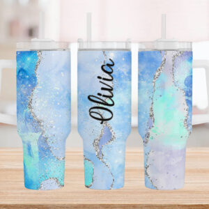 Personalized Name Glitter Custom Stanley Cup 40 oz 30 oz Tumbler With Handle