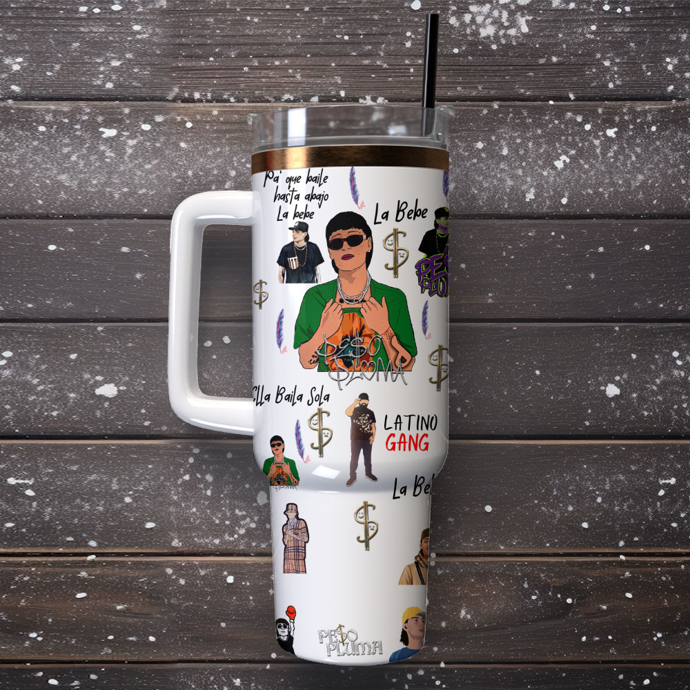 Peso Pluma Music Custom Stanley Cup 40 oz 30 oz Tumbler With Handle