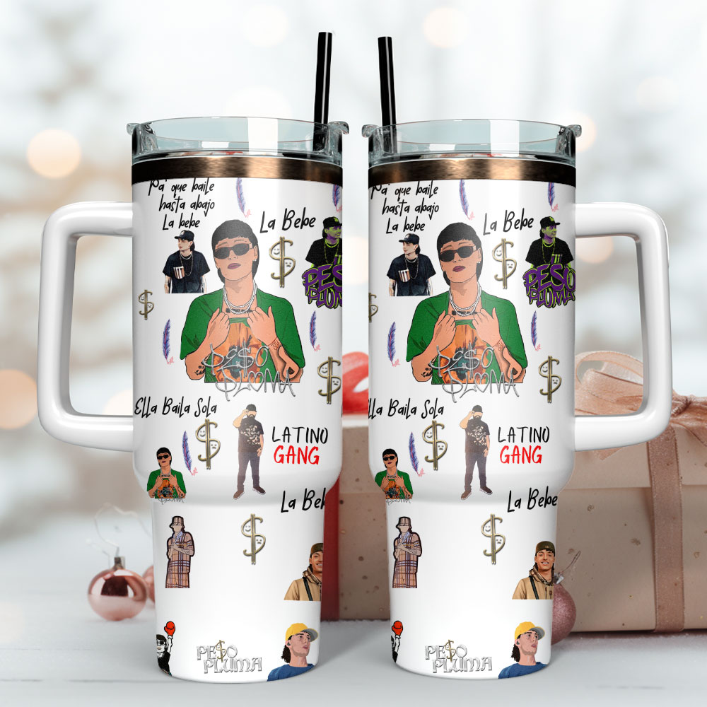 Peso Pluma Music Custom Stanley Cup 40 oz 30 oz Tumbler With Handle