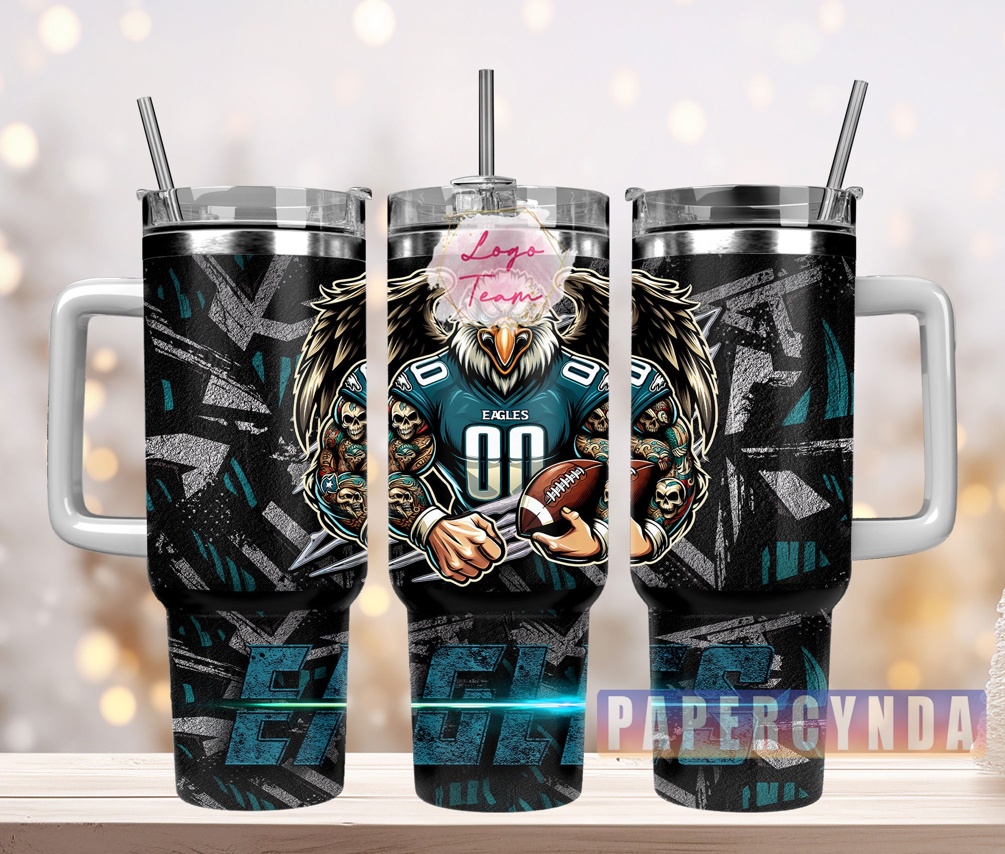 Philadelphia Eagles Custom Stanley Cup 40 oz 30 oz Tumbler With Handle