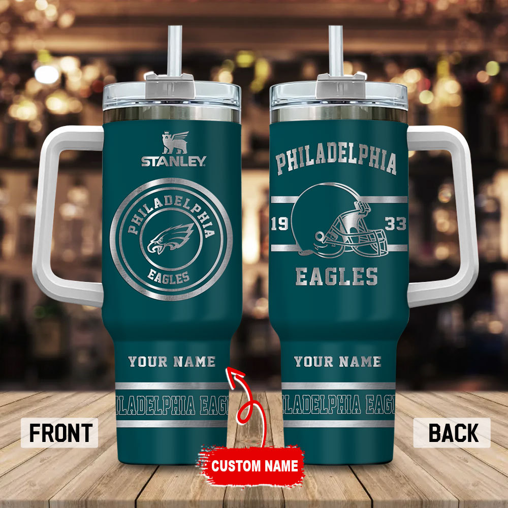 Philadelphia Eagles NFL Custom Stanley Cup 40 oz 30 oz Tumbler With Handle