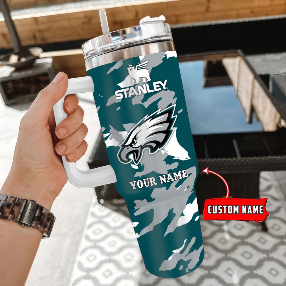Philadelphia Eagles NFL Custom Stanley Cup 40 oz 30 oz Tumbler With Handle