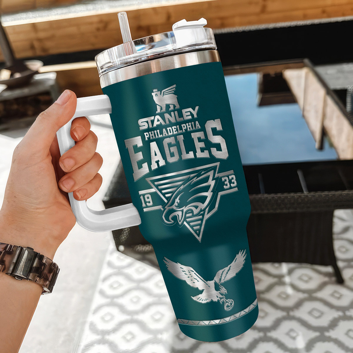 Philadelphia Eagles NFL Custom Stanley Cup 40 oz 30 oz Tumbler With Handle