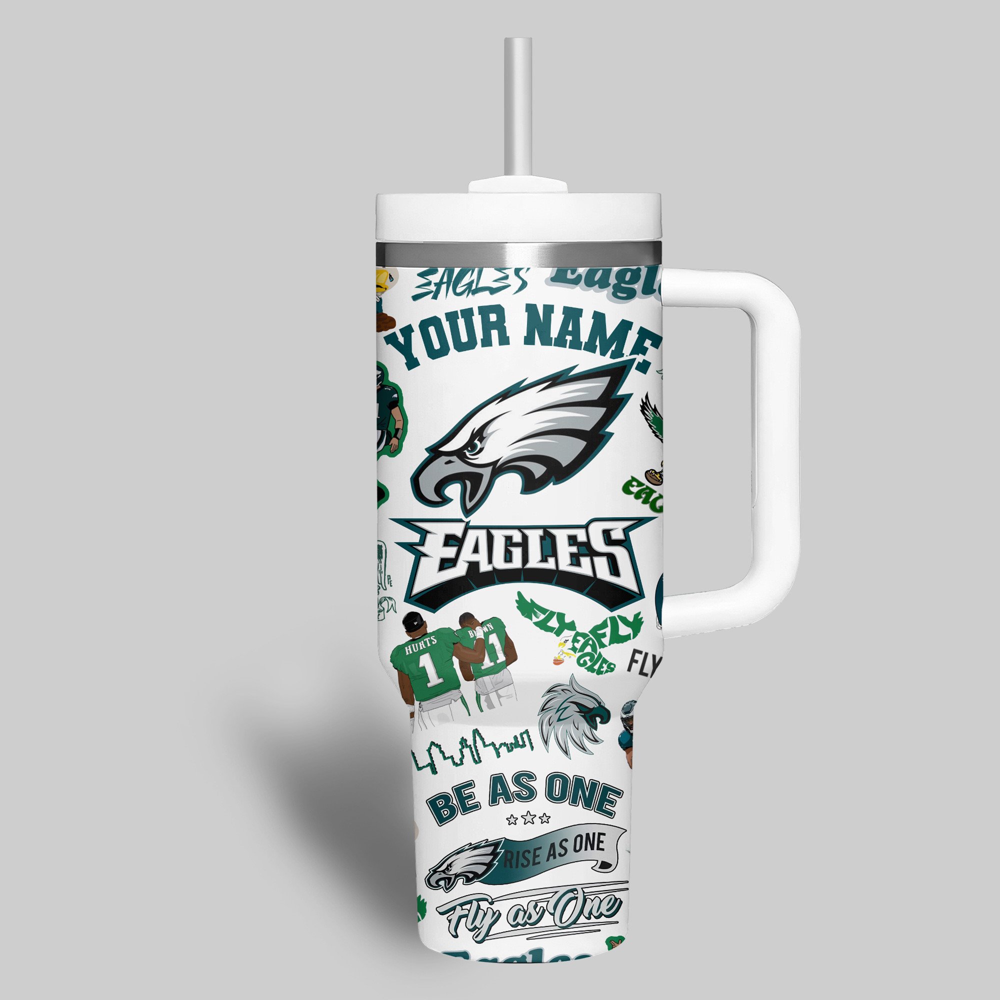 Philadelphia Eagles NFL Custom Stanley Cup 40 oz 30 oz Tumbler With Handle